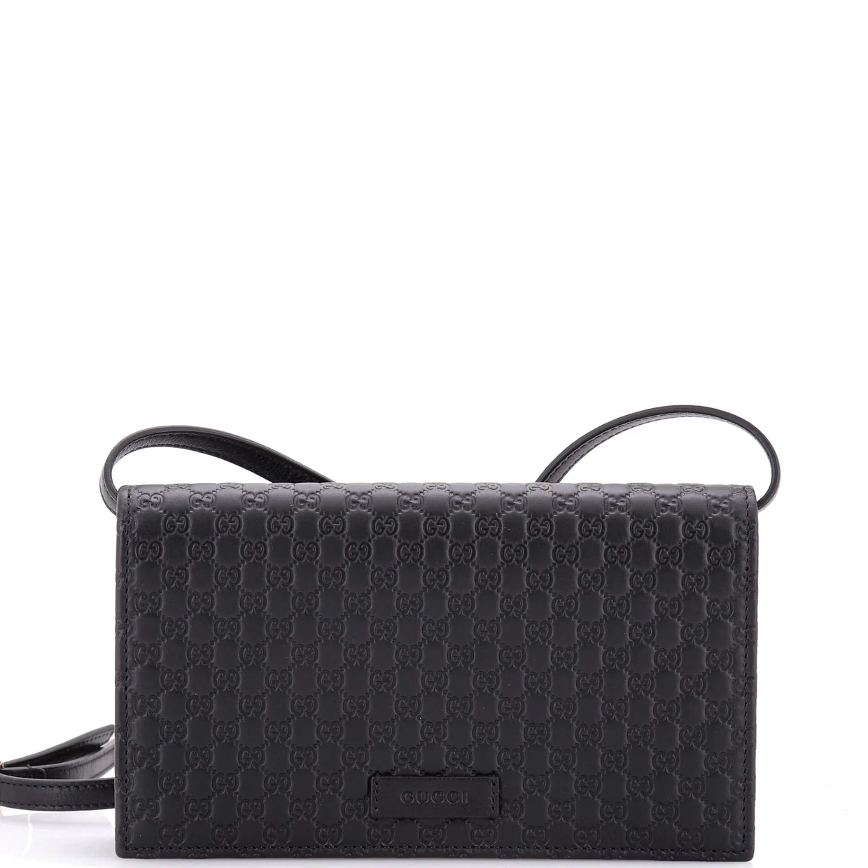 Wallet on Strap Microguccissima Leather - Deep Luxury
