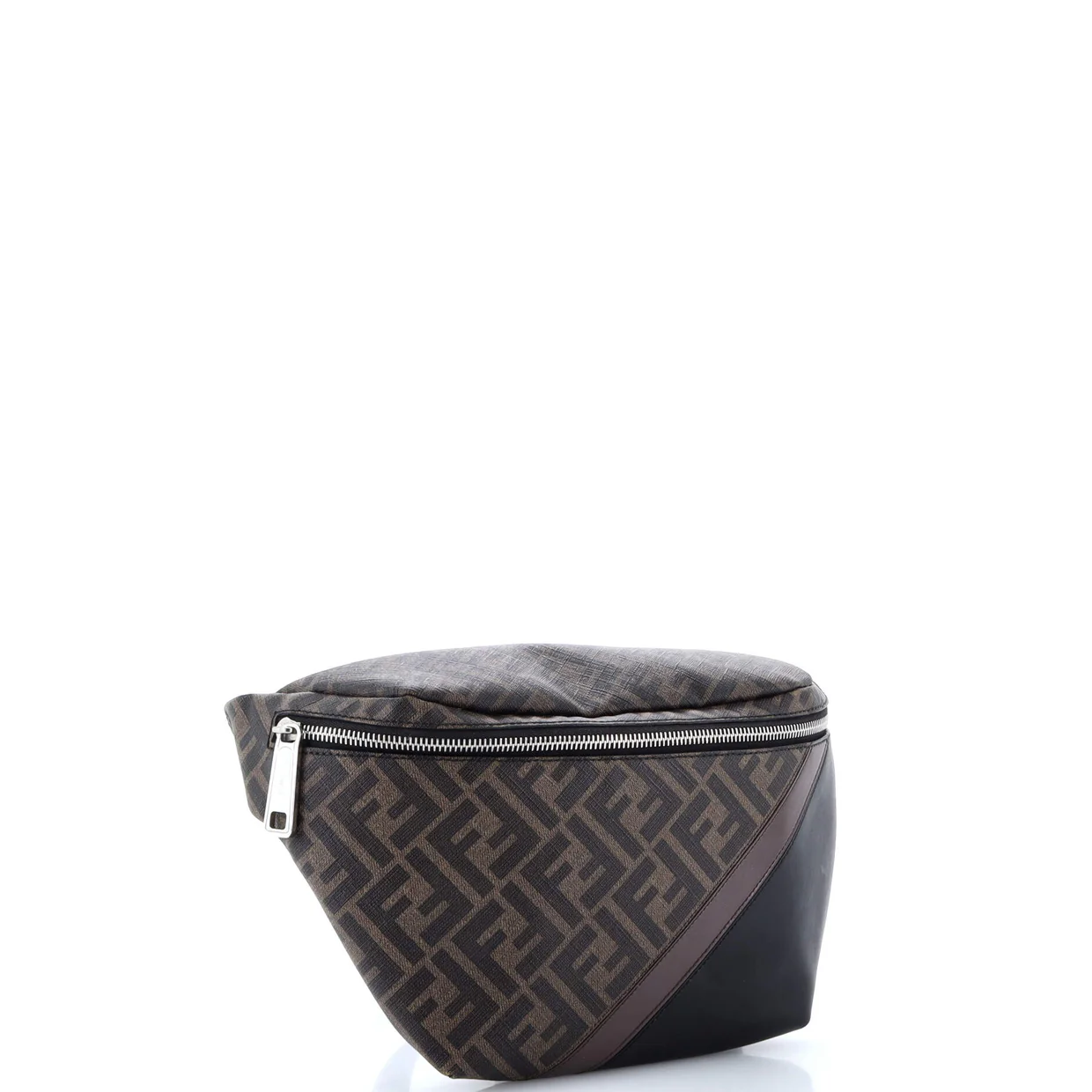 Zip Belt Bag Zucca Coated Canvas and Leather - Deep Luxury