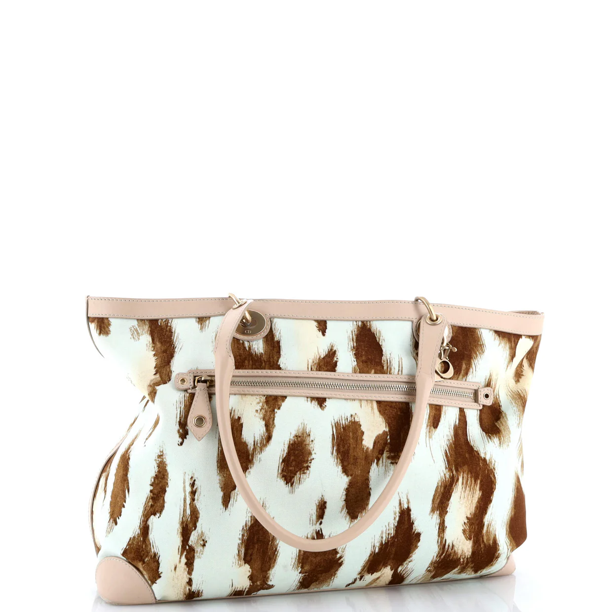 Saint Tropez Tote Printed Canvas and Leather Large - Deep Luxury