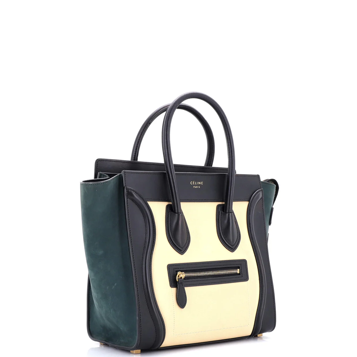 Tricolor Luggage Bag Leather Micro - Deep Luxury
