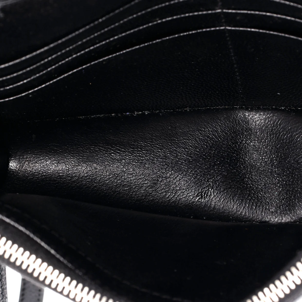 Classic Monogram Wallet on Chain Matelasse Chevron Leather Small - Deep Luxury