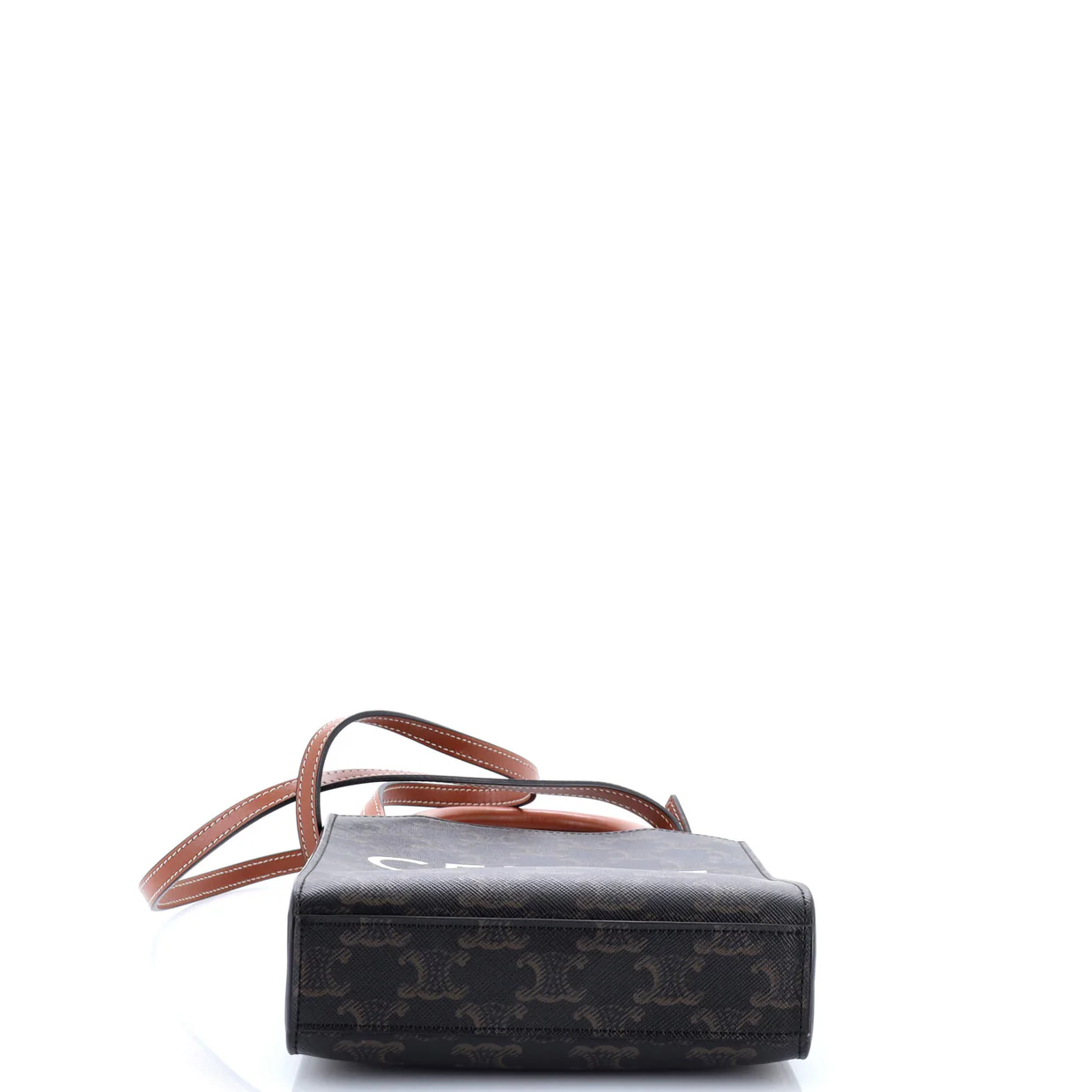Vertical Cabas Tote Triomphe Coated Canvas Mini - Deep Luxury