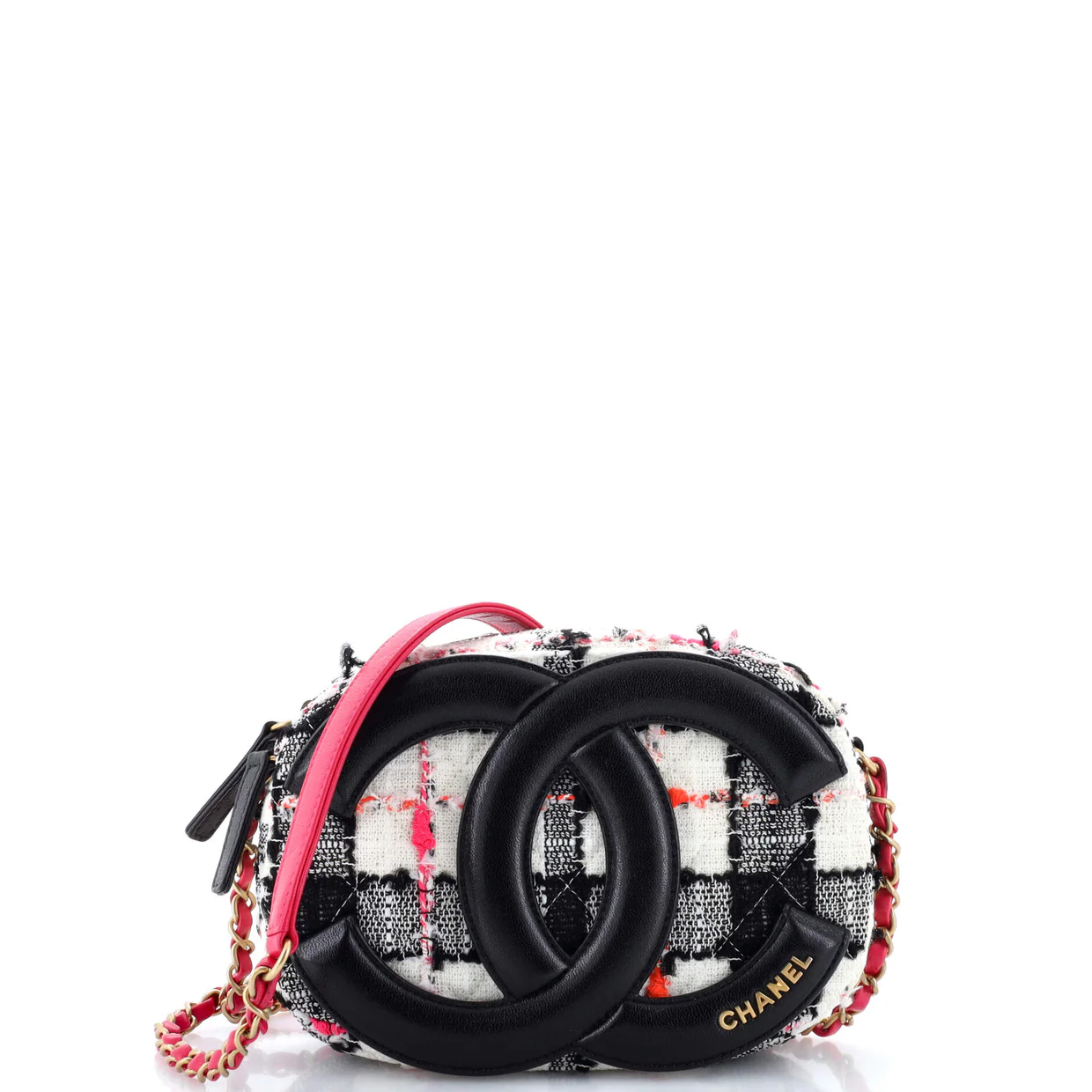 Coco Midnight Camera Case Quilted Tweed and Lambskin Small - Deep Luxury