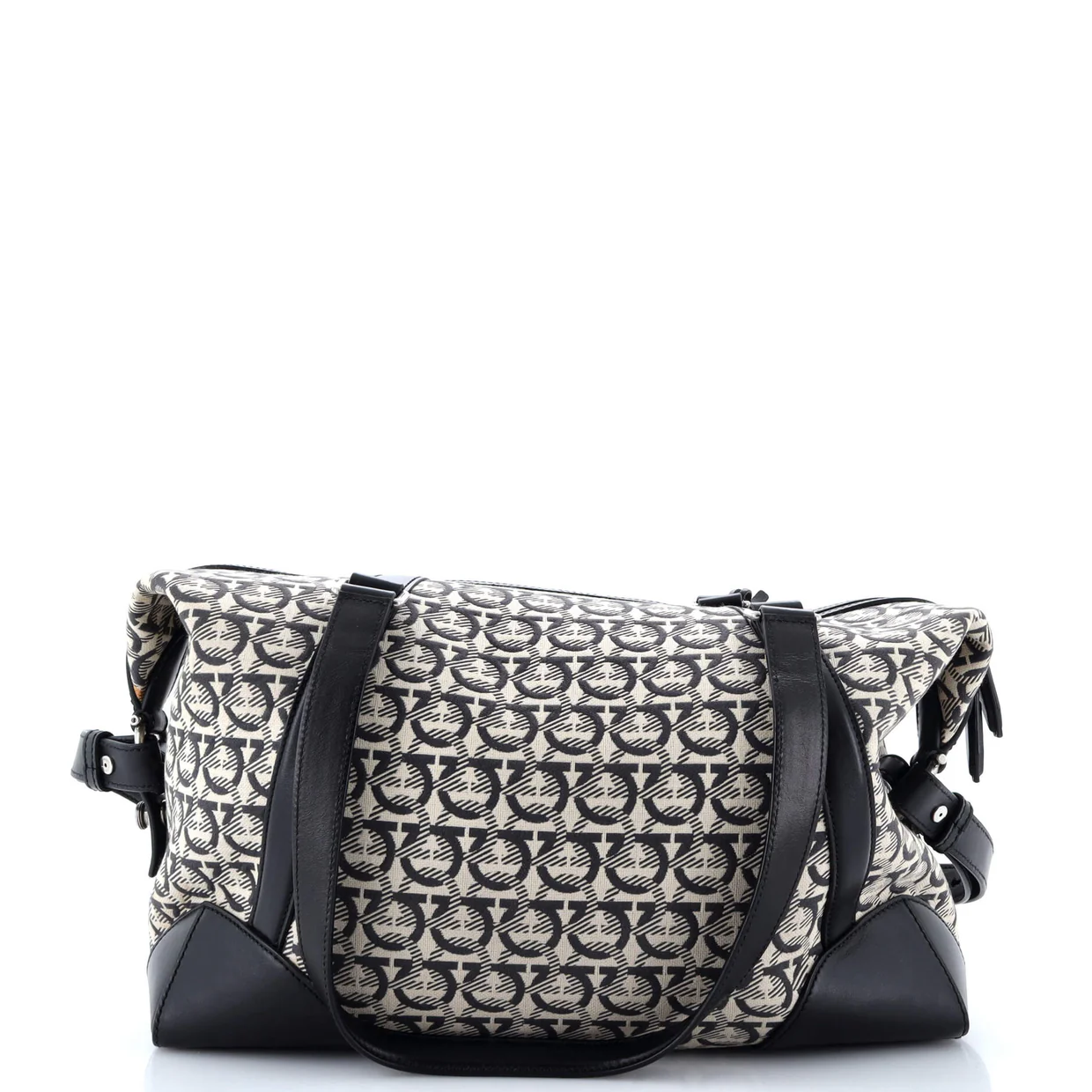 Soft Duffle Bag Printed Canvas with Leather - Deep Luxury