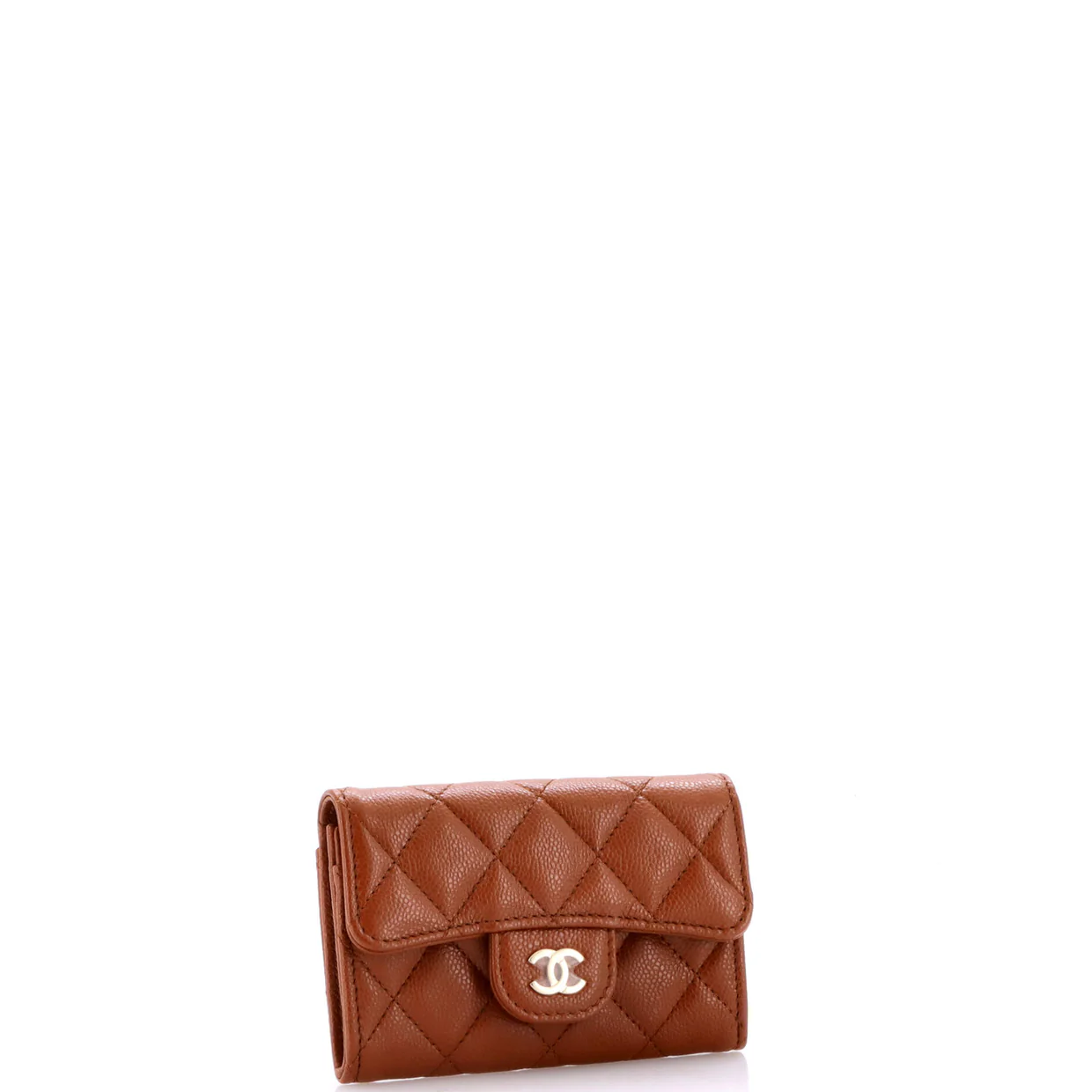 Classic Flap Card Case Quilted Caviar - Deep Luxury