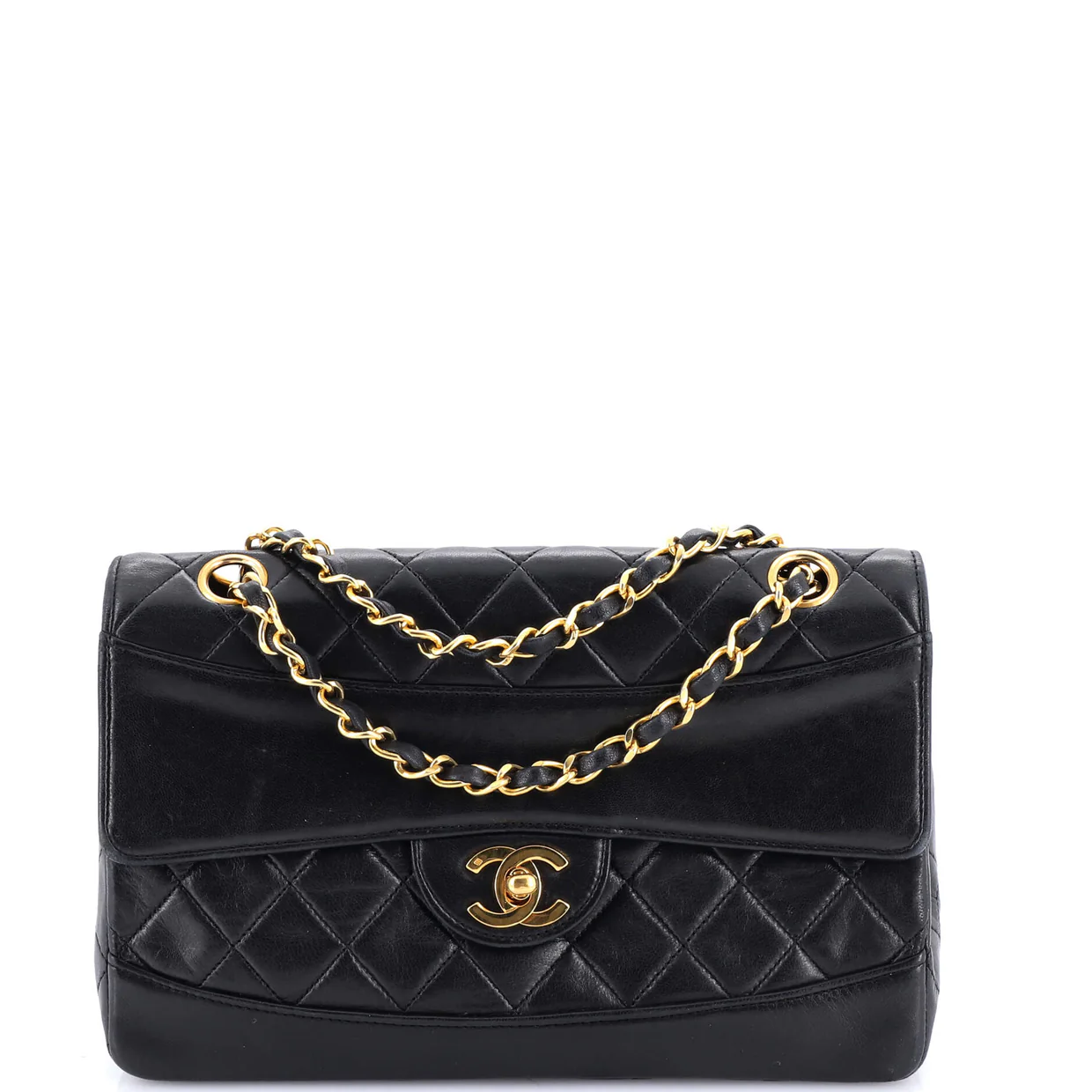 Vintage CC Chain Flap Bag Quilted Lambskin Medium - Deep Luxury