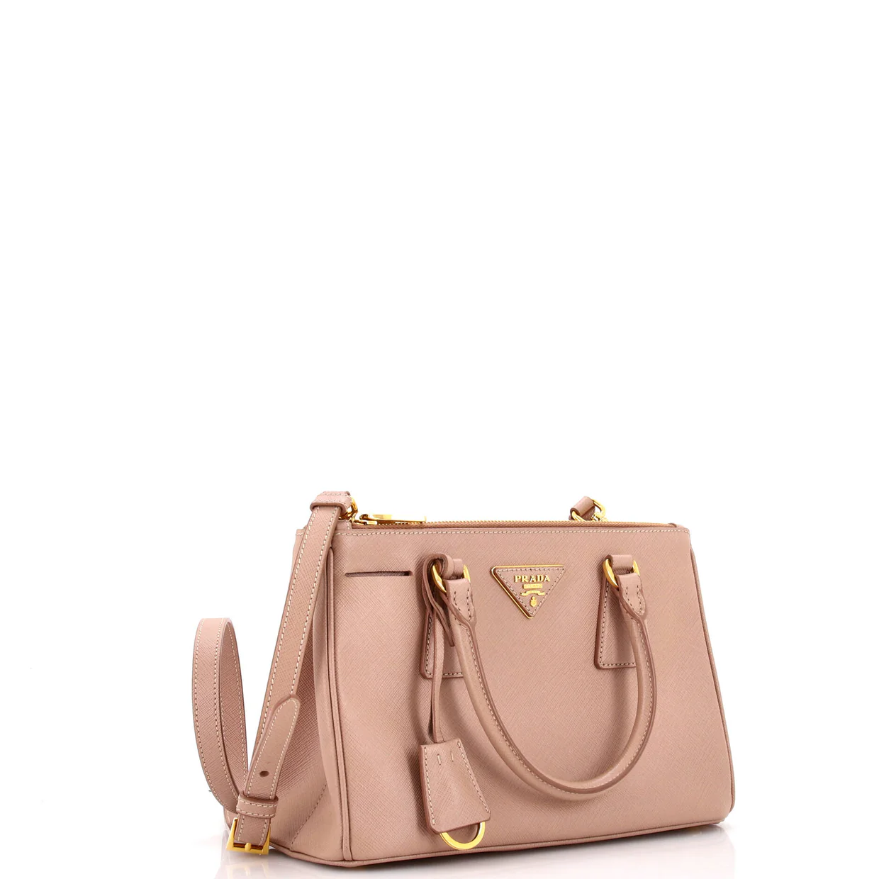 Double Zip Lux Tote Saffiano Leather Mini - Deep Luxury