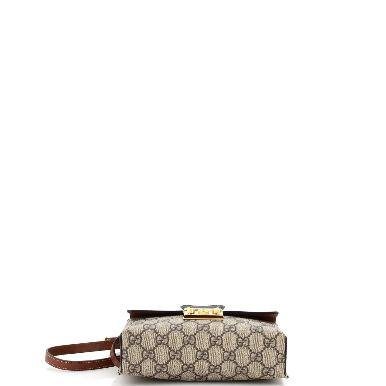 Padlock Top Handle Bag GG Coated Canvas and Leather Mini - Deep Luxury