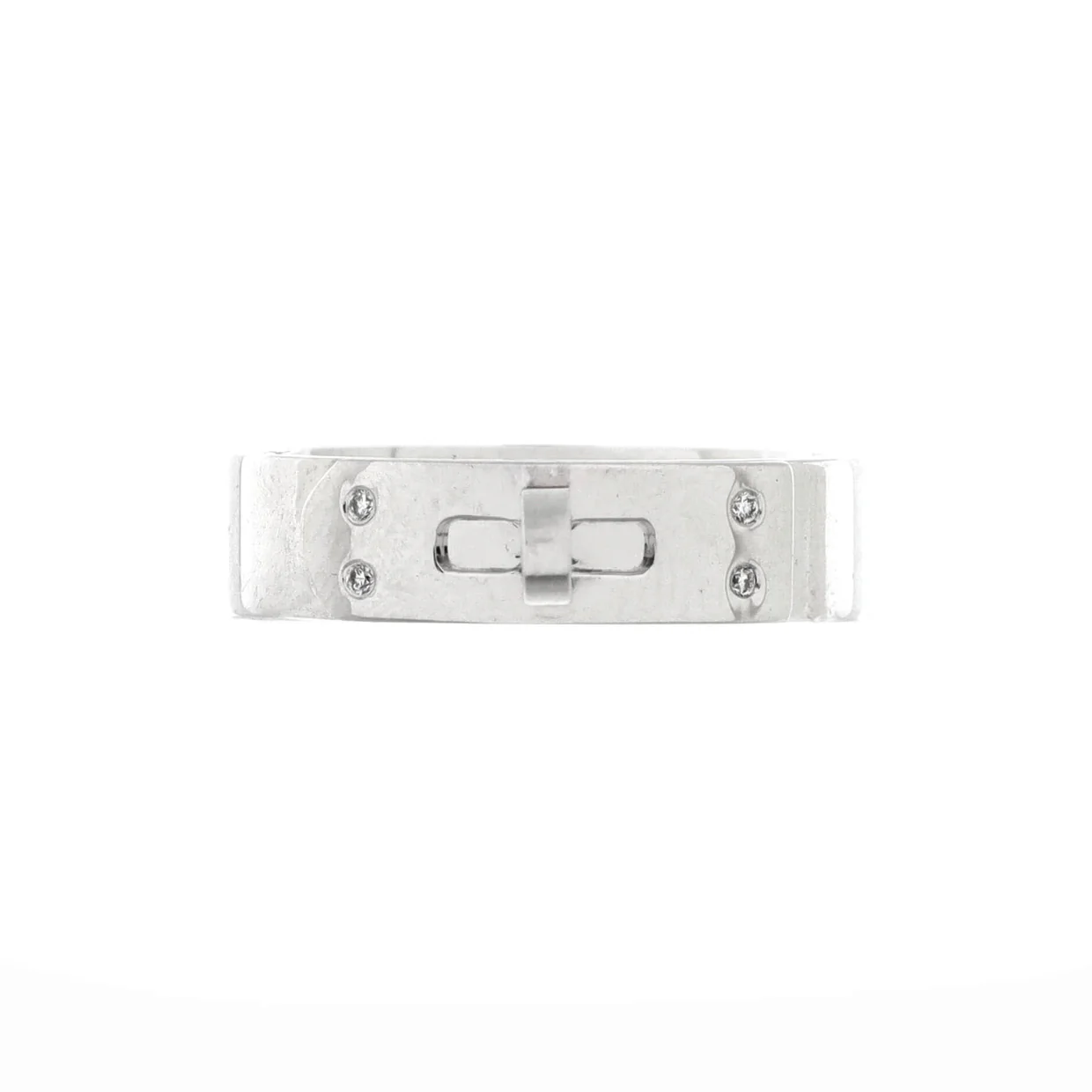 Kelly Ring 18K White Gold with Diamonds PM - Deep Luxury