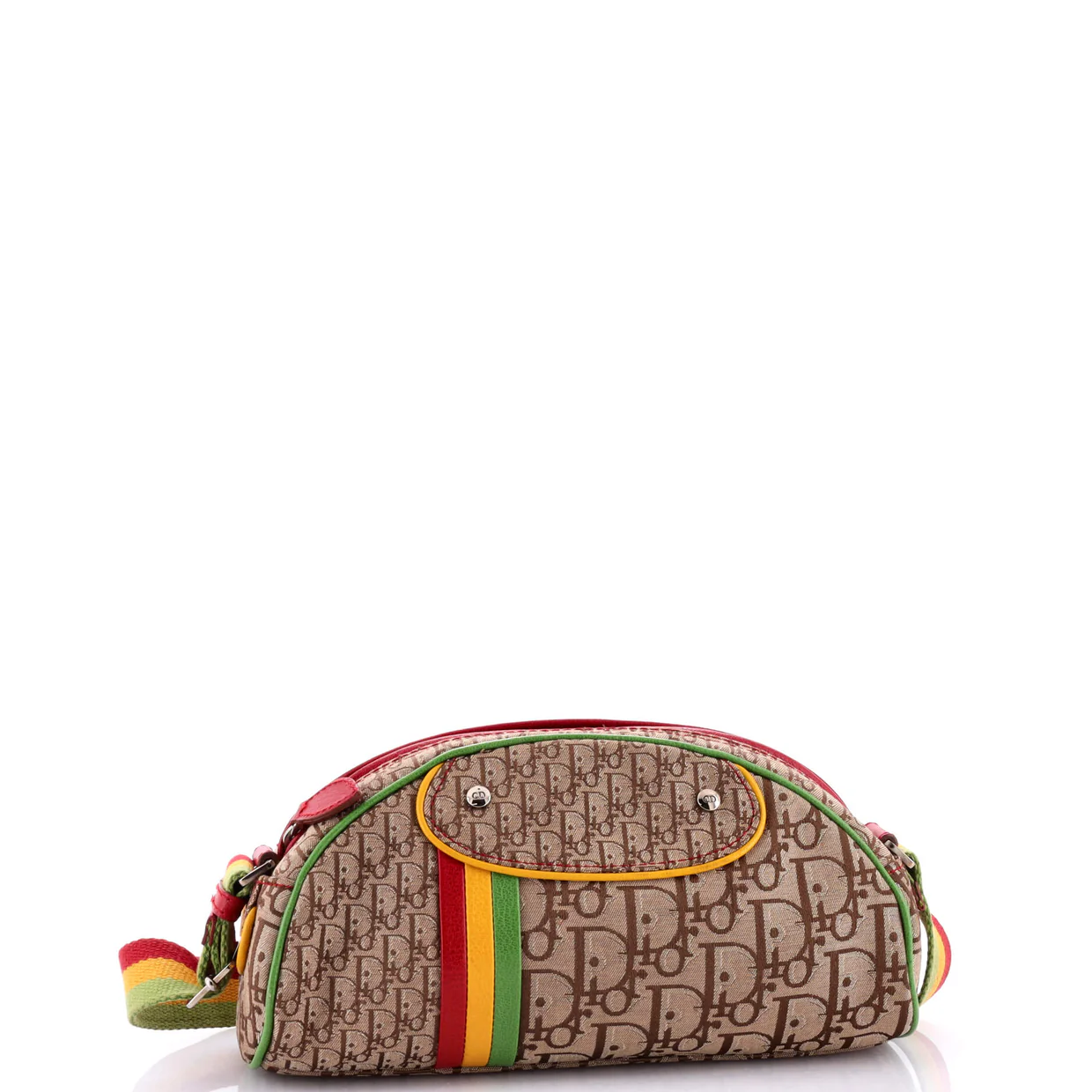 Vintage Rasta Shoulder Bag Diorissimo Canvas Medium - Deep Luxury