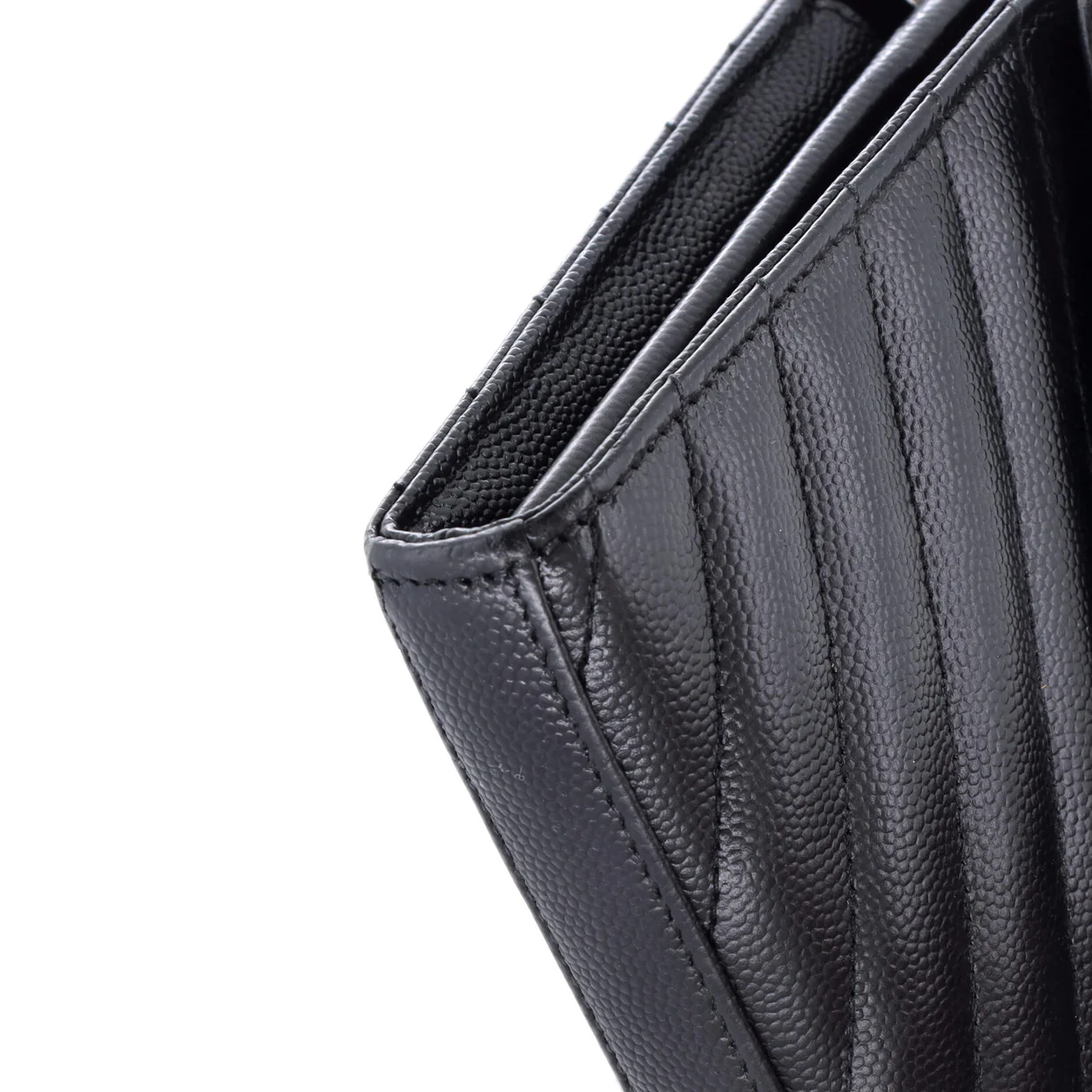 Classic Monogram Wallet on Chain Matelasse Chevron Leather Medium - Deep Luxury