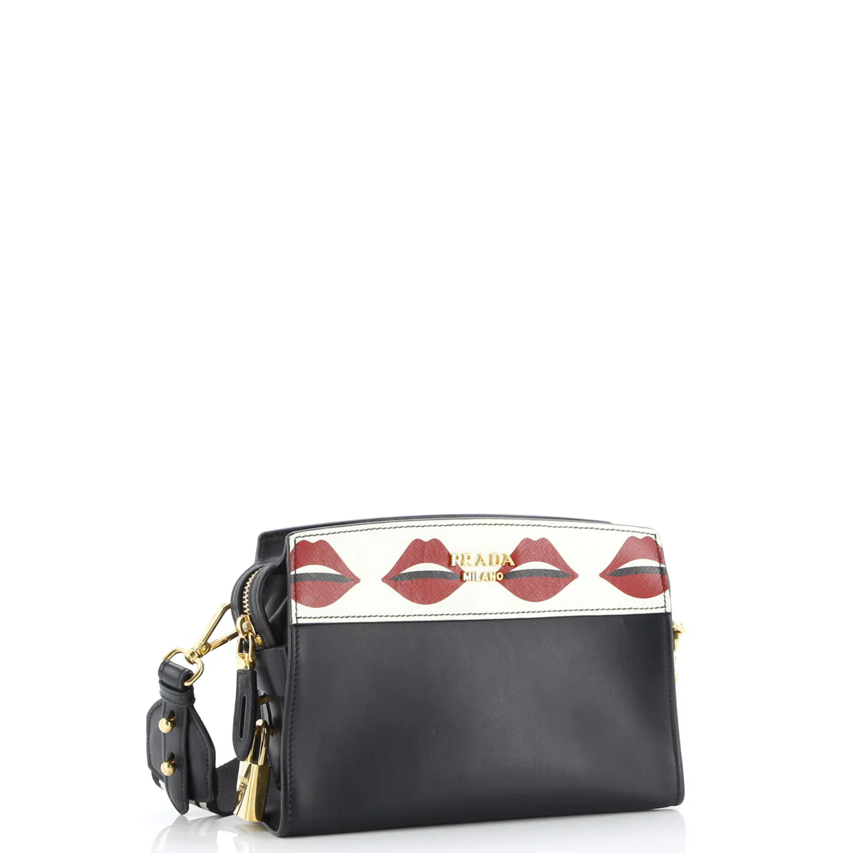Esplanade Crossbody Bag Printed Saffiano and City Calf Small - Deep Luxury