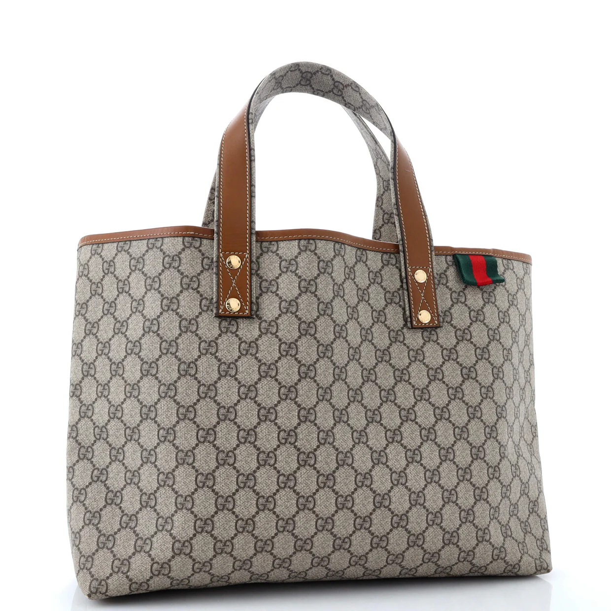 Web Loop Tote GG Coated Canvas Medium - Deep Luxury