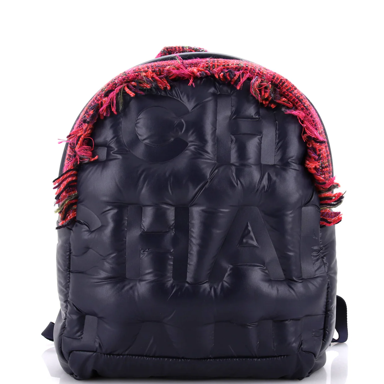 Doudoune Backpack Embossed Nylon with Tweed Medium - Deep Luxury