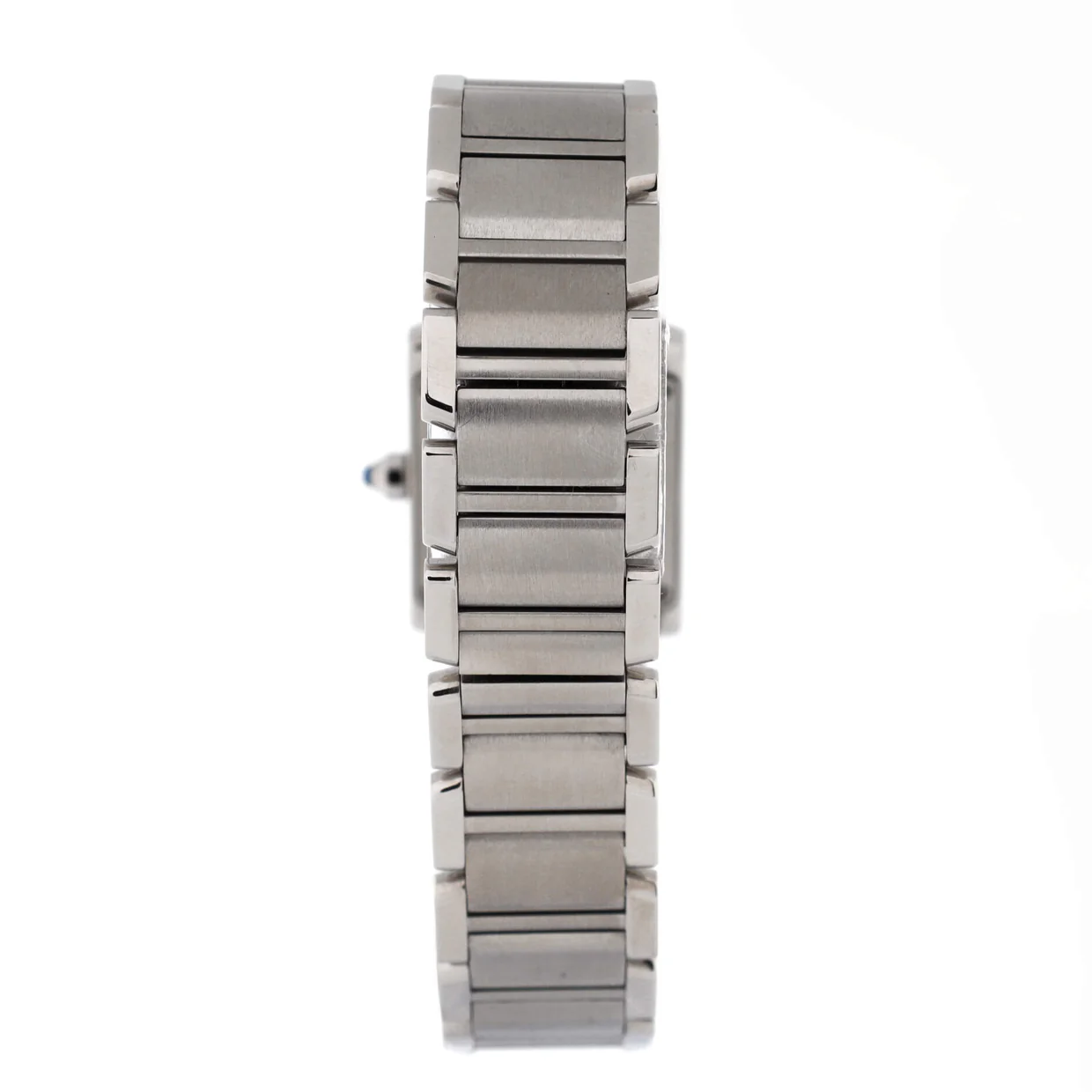 Tank Francaise Quartz Watch Stainless Steel with Diamond Bezel 20 - Deep Luxury