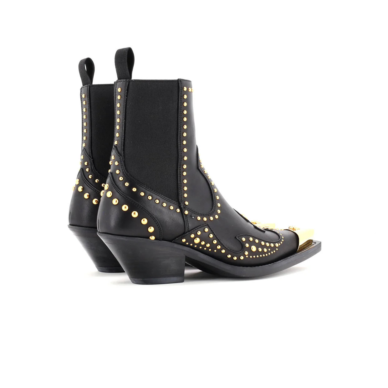 Women's Cowboy Ankle Boots Studded Leather - Deep Luxury