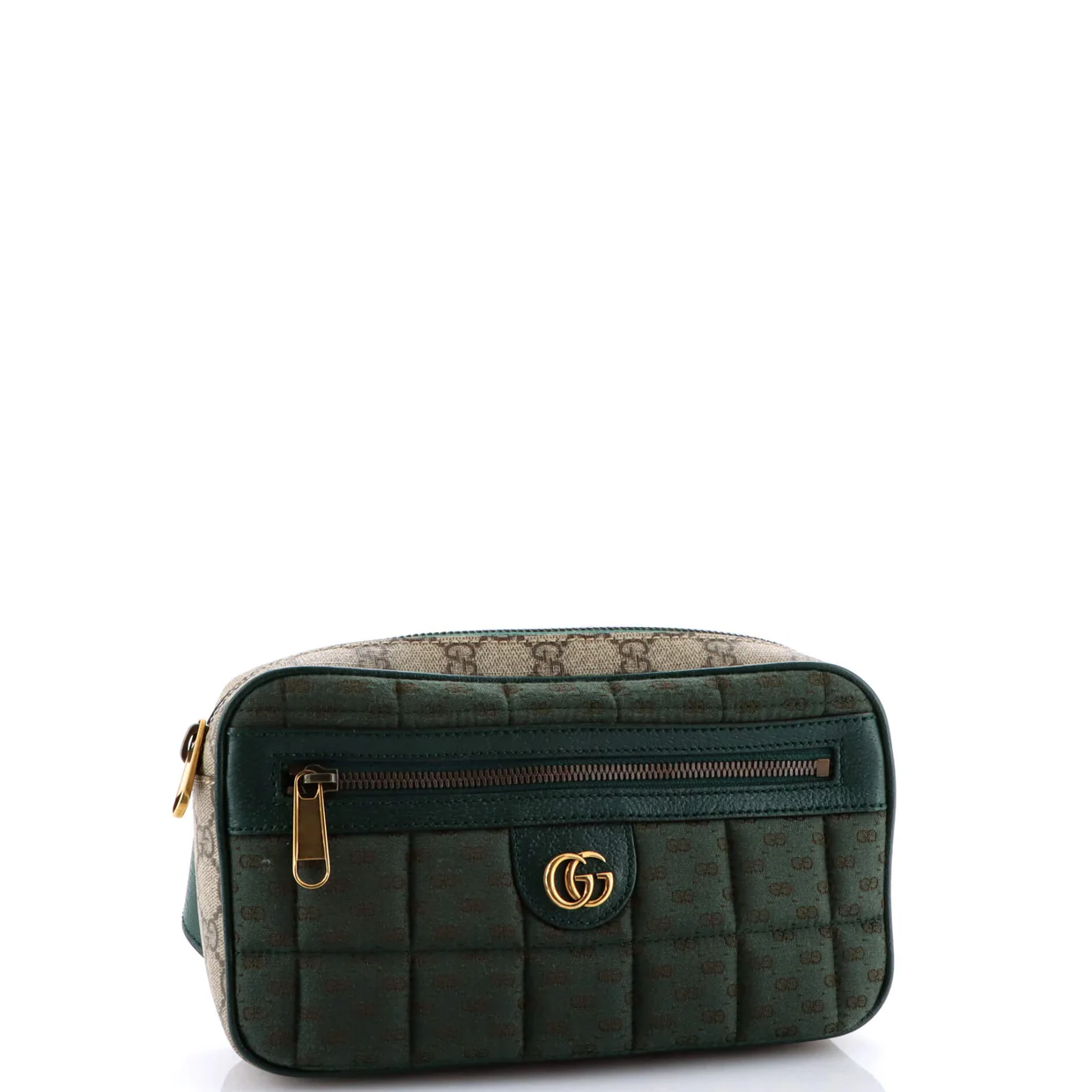 Front Zip Belt Bag GG Coated Canvas and Quilted Mini GG Canvas Medium - Deep Luxury