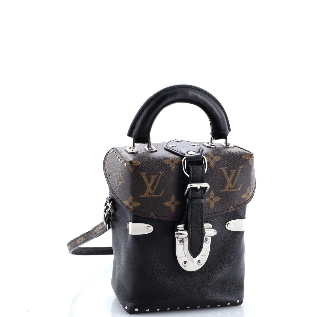 Camera Box Handbag Studded Monogram Canvas and Leather - Deep Luxury
