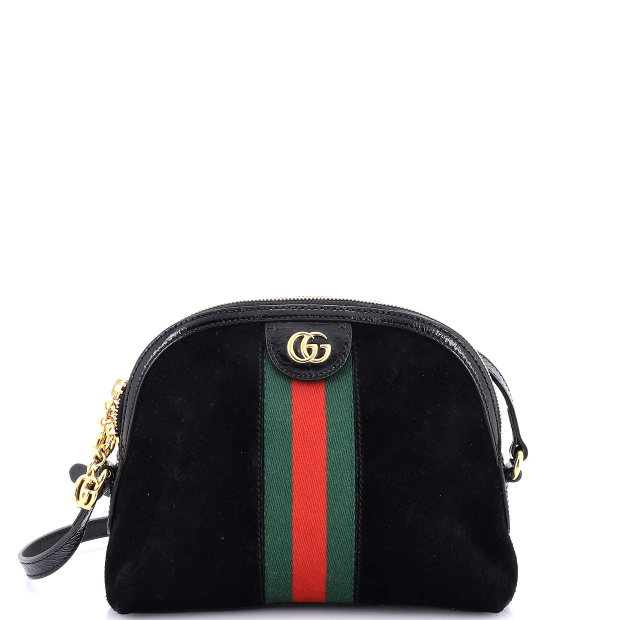 Ophidia Dome Shoulder Bag Suede Small - Deep Luxury