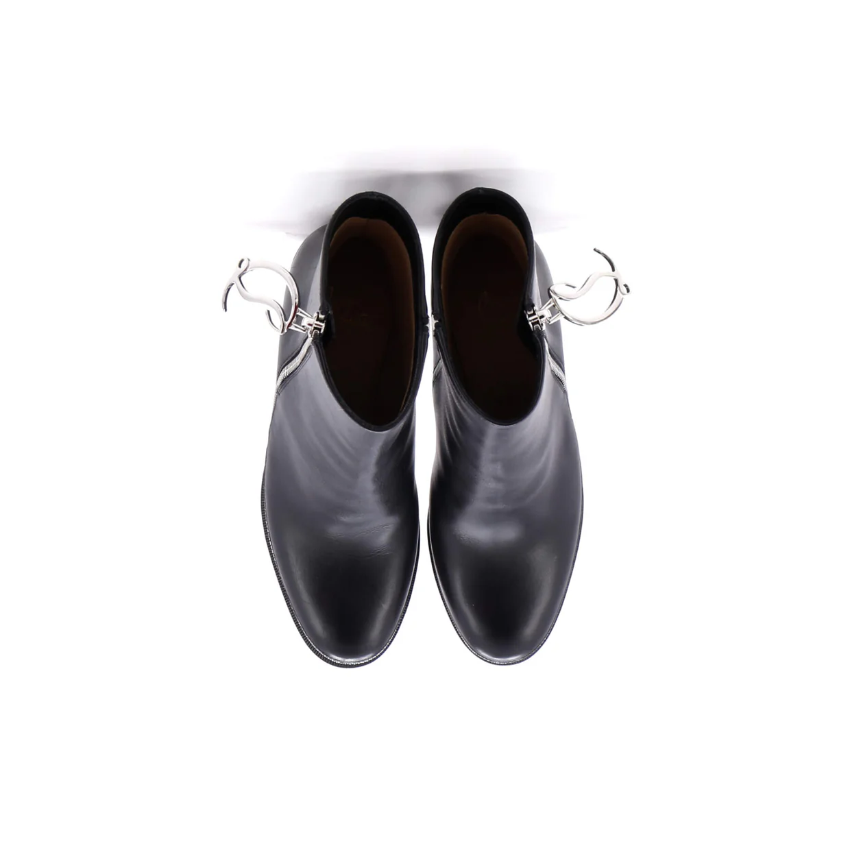 Women's Zip Booty Ankle Boots Leather 70 - Deep Luxury