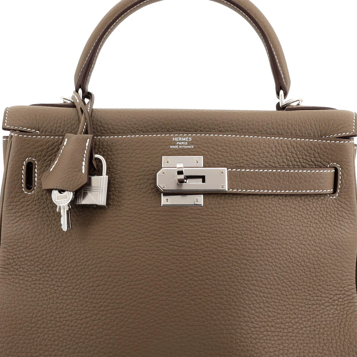 Kelly Handbag Grey Togo with Palladium Hardware 28 - Deep Luxury