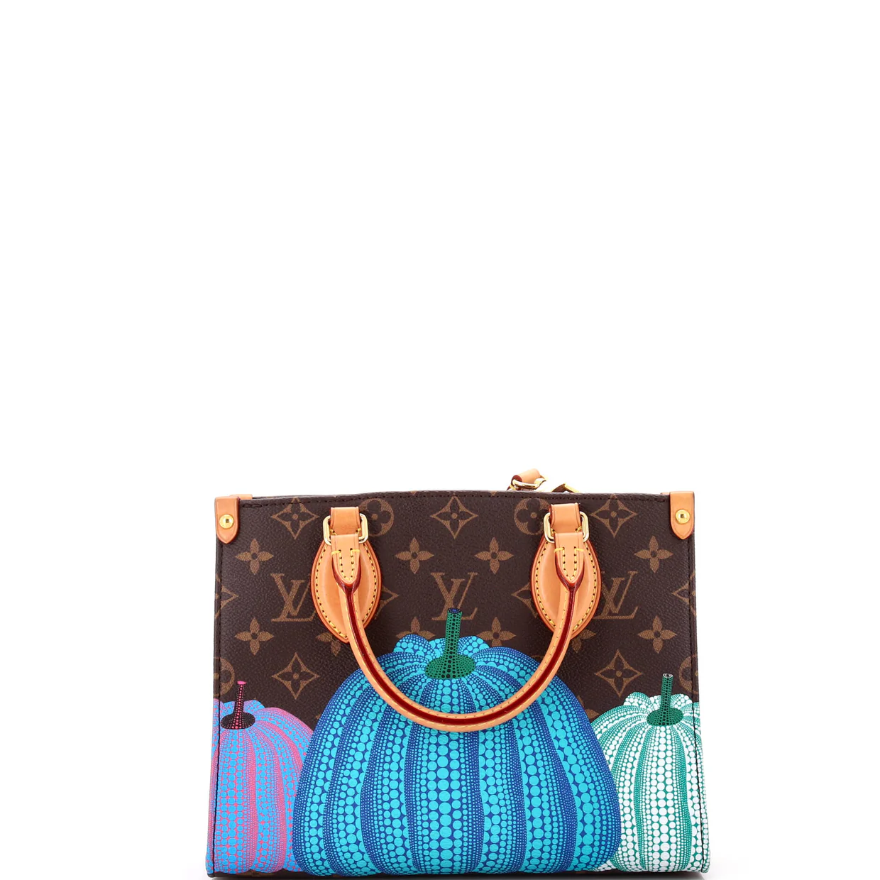 OnTheGo Tote Yayoi Kusama Pumpkins Monogram Canvas PM - Deep Luxury