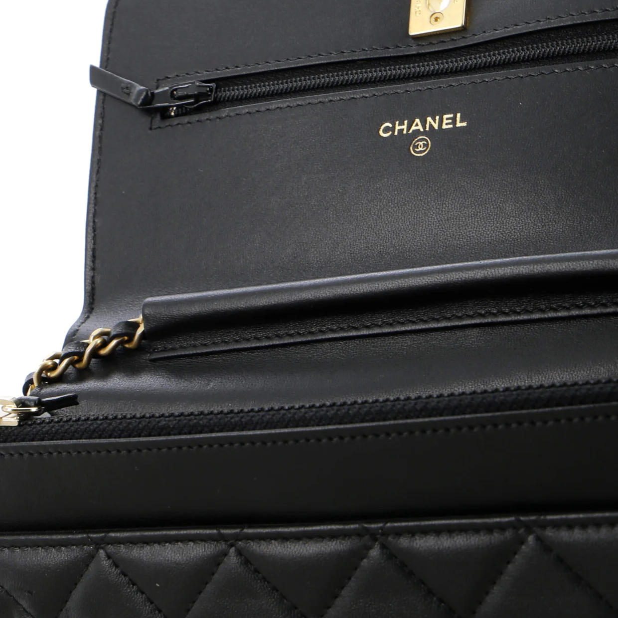 Pearl Crown Wallet on Chain Quilted Lambskin - Deep Luxury