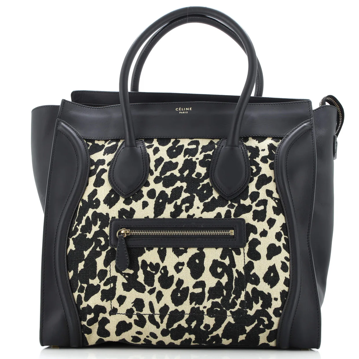 Luggage Bag Printed Canvas and Leather Medium - Deep Luxury