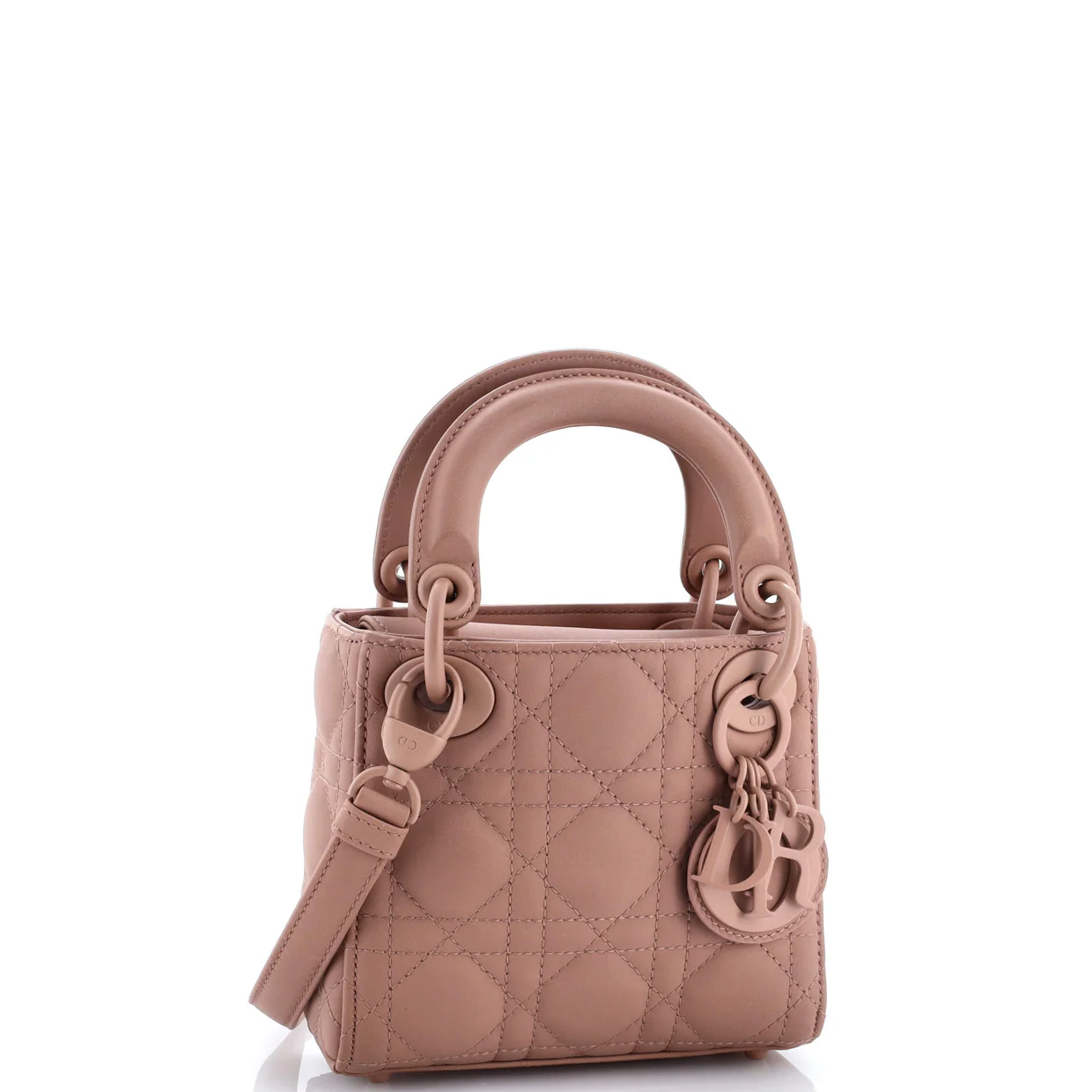 Ultra Matte Lady Dior Chain Bag Cannage Quilt Calfskin Mini - Deep Luxury