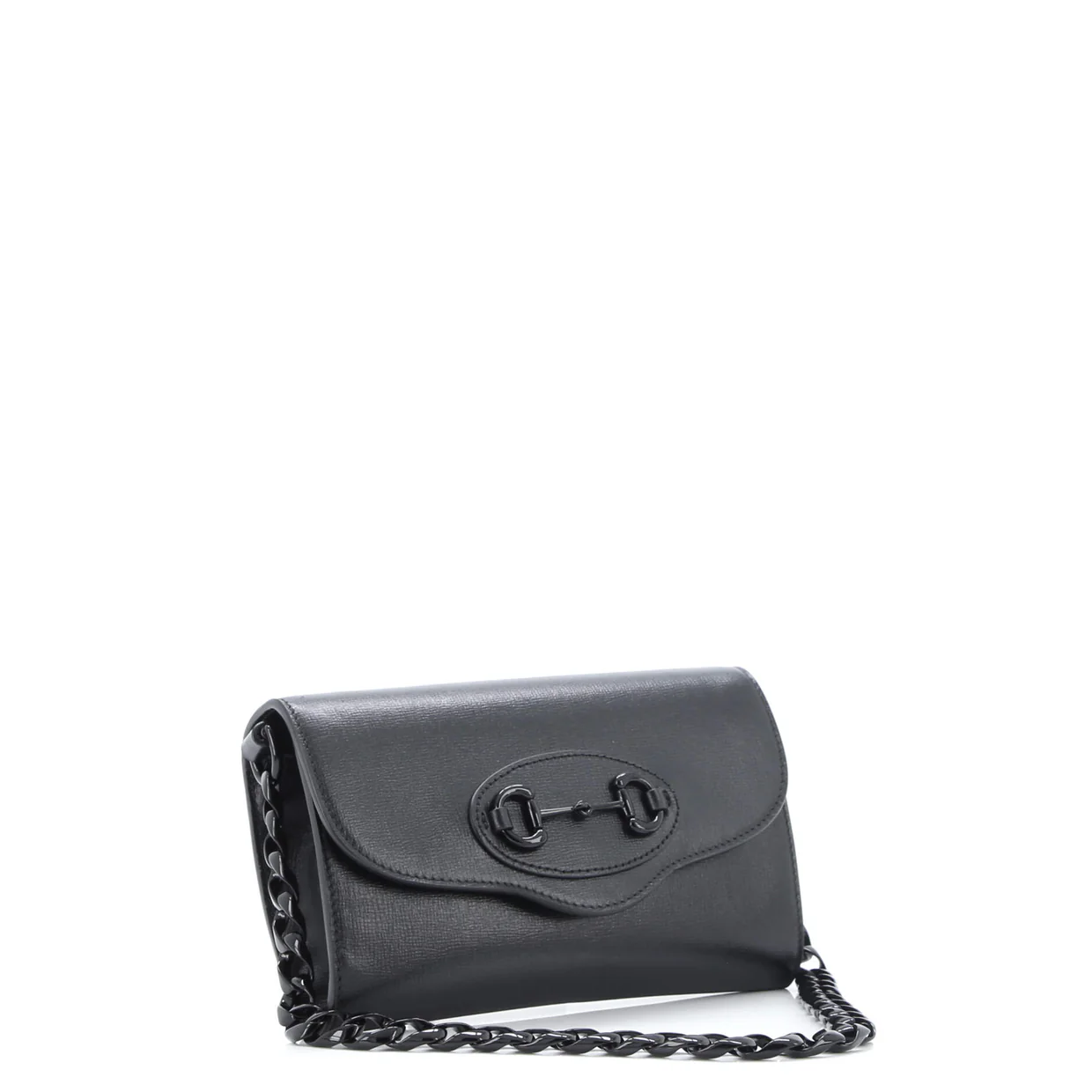 Horsebit 1955 Curved Flap Shoulder Bag Leather Mini - Deep Luxury