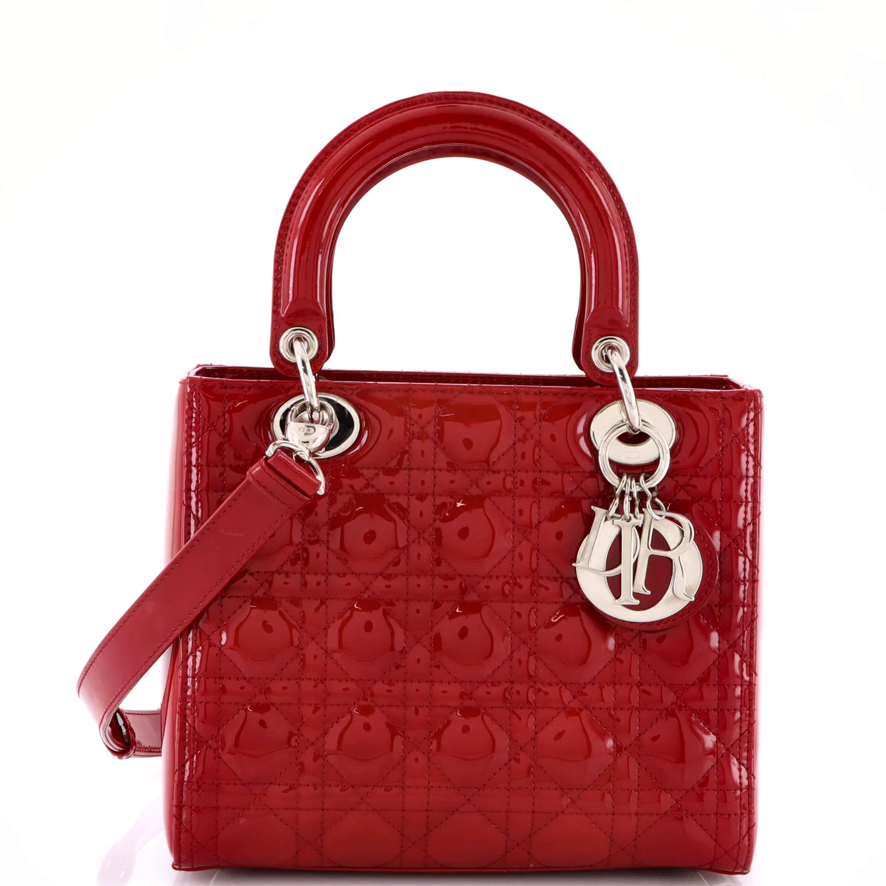 Lady Dior Bag Cannage Quilt Patent Medium - Deep Luxury