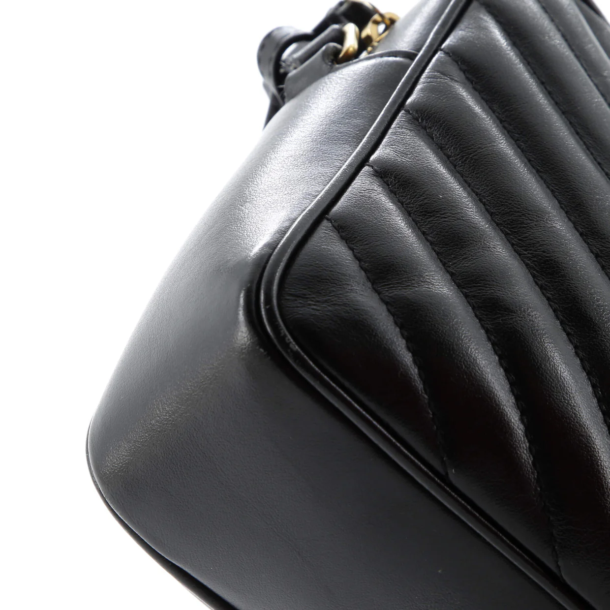 Lou Camera Bag Matelasse Chevron Leather Small - Deep Luxury