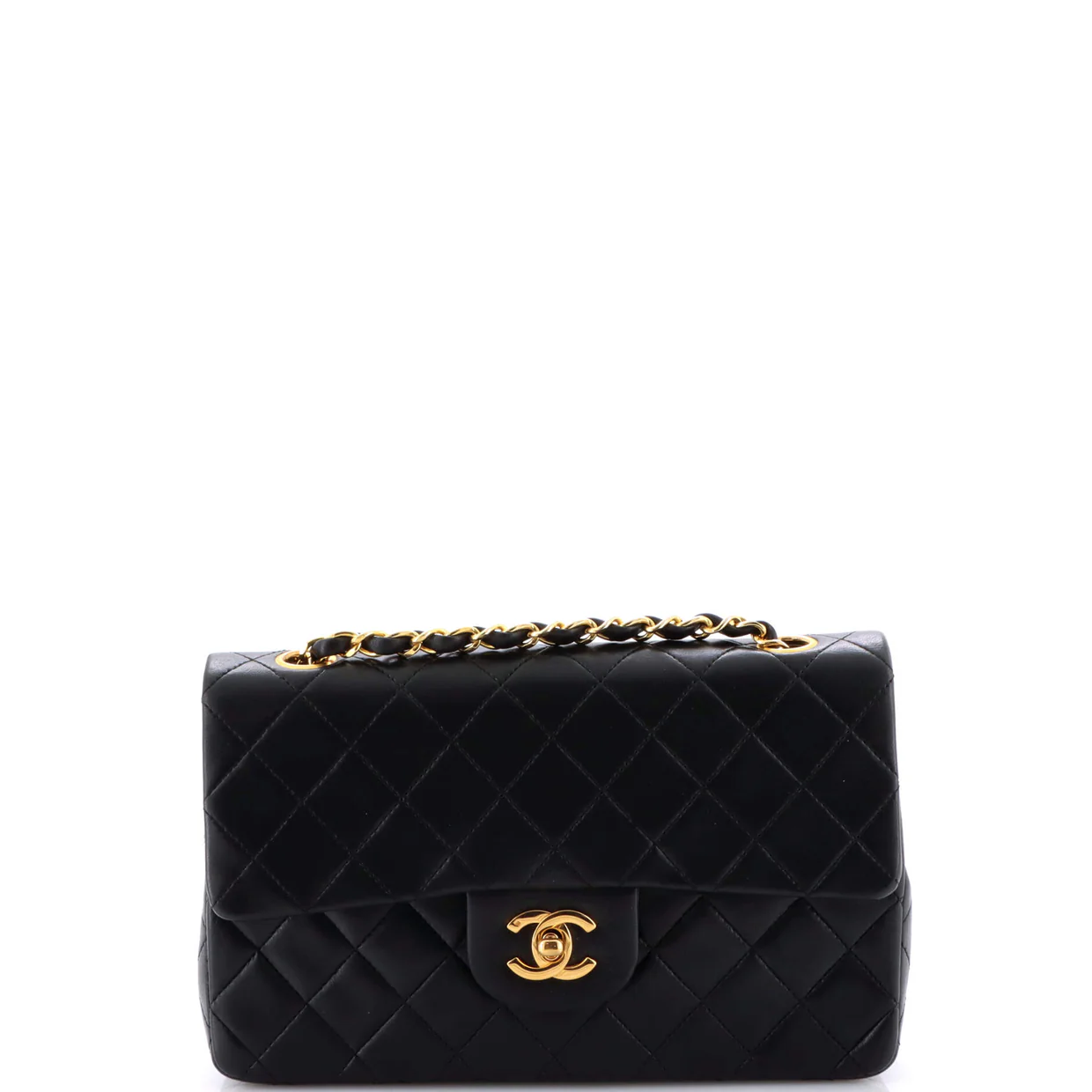 Vintage Classic Double Flap Bag Quilted Lambskin Small - Deep Luxury