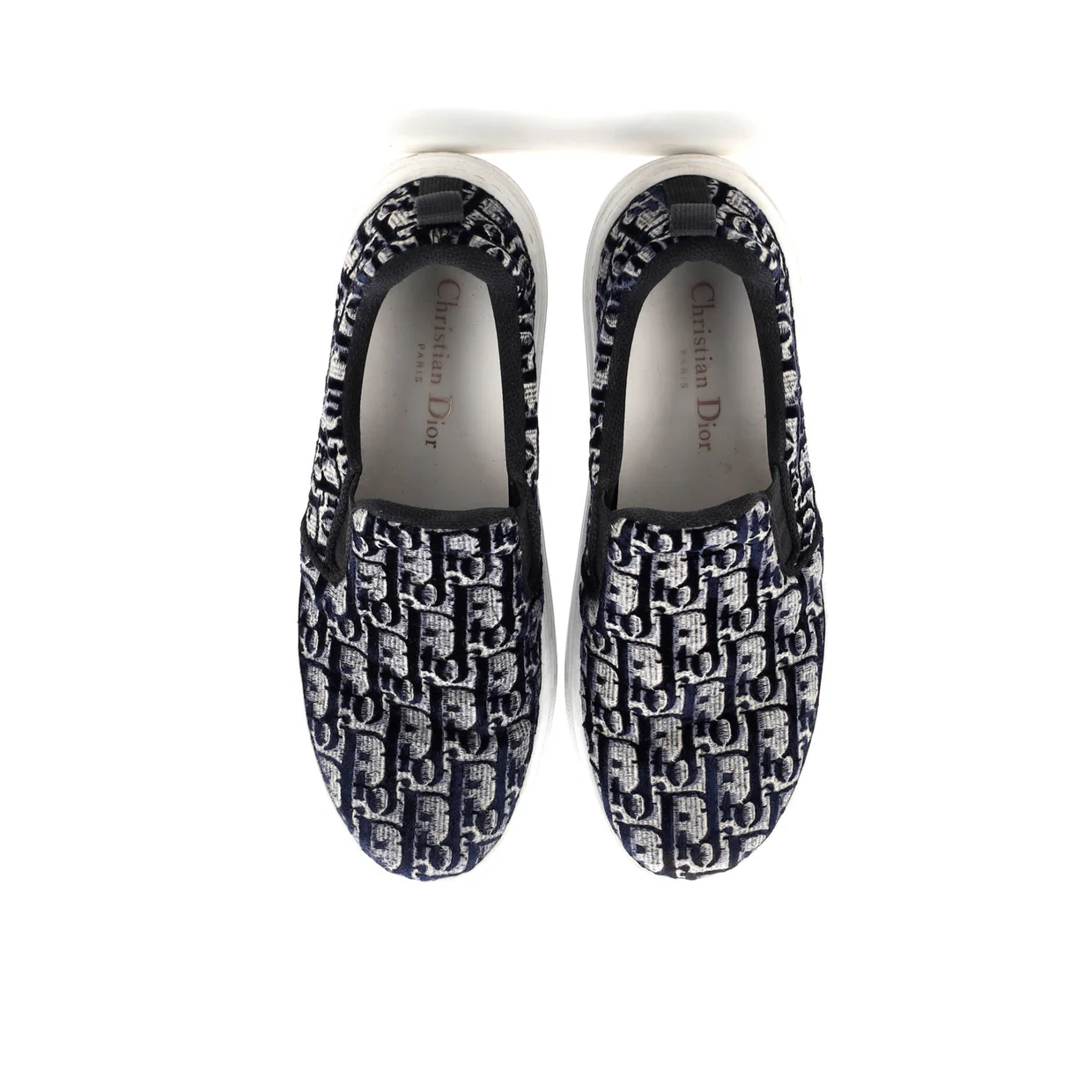 Women's Solar Slip-On Sneakers Oblique Velvet - Deep Luxury