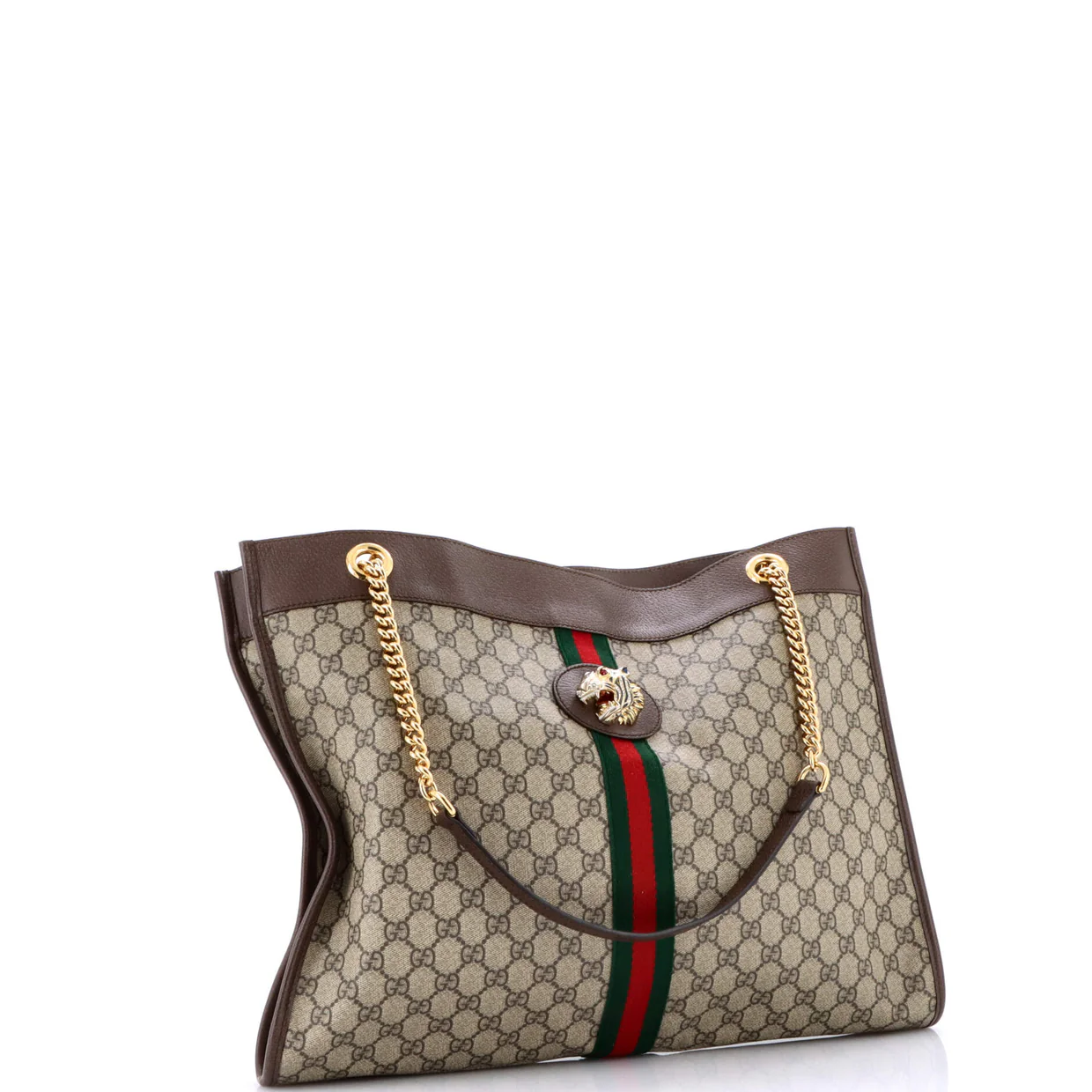 Rajah Chain Tote GG Coated Canvas Large - Deep Luxury