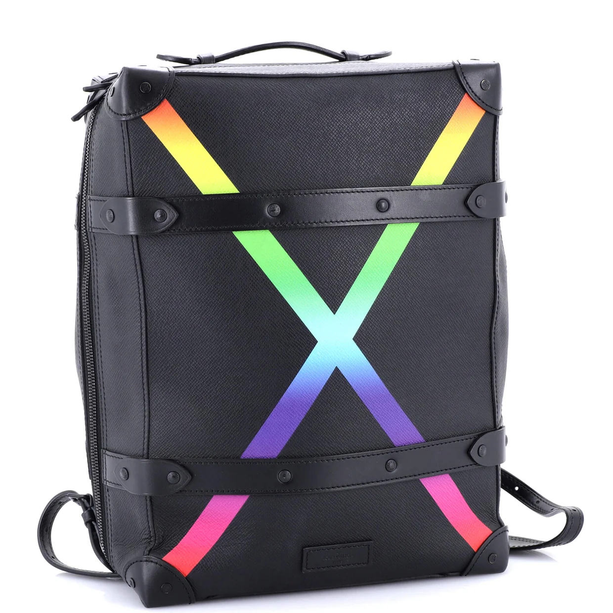 Soft Trunk Backpack Rainbow Taiga Leather PM - Deep Luxury