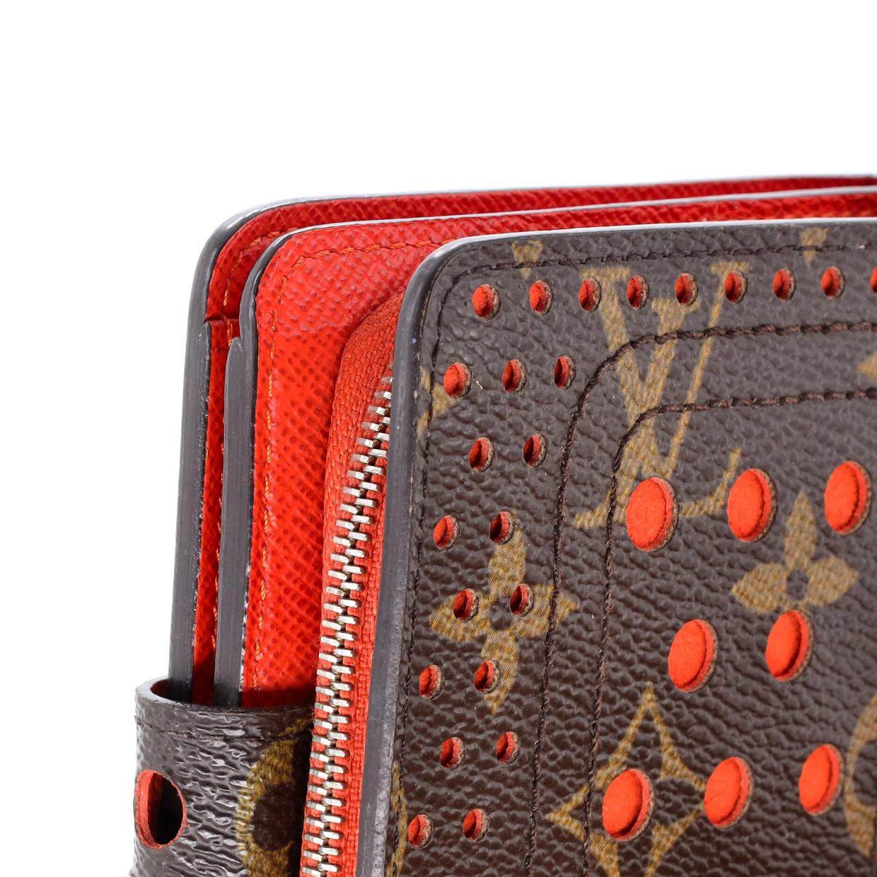 Compact Zip Wallet Perforated Monogram Canvas - Deep Luxury