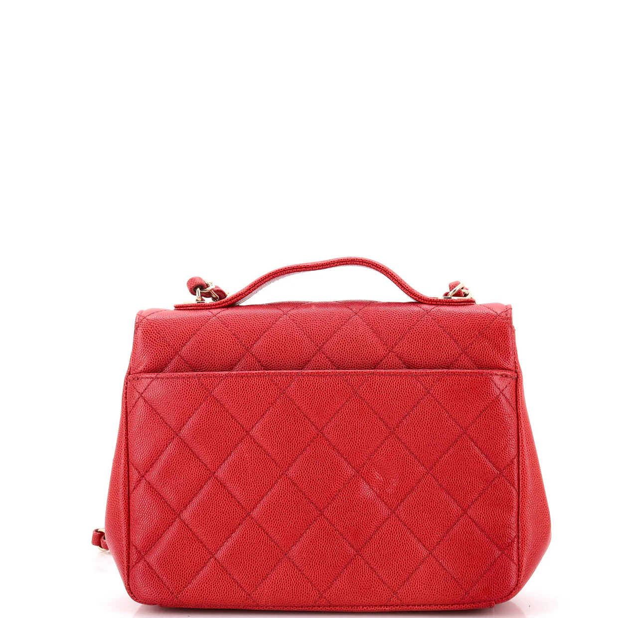 Business Affinity Flap Bag Quilted Caviar Small - Deep Luxury