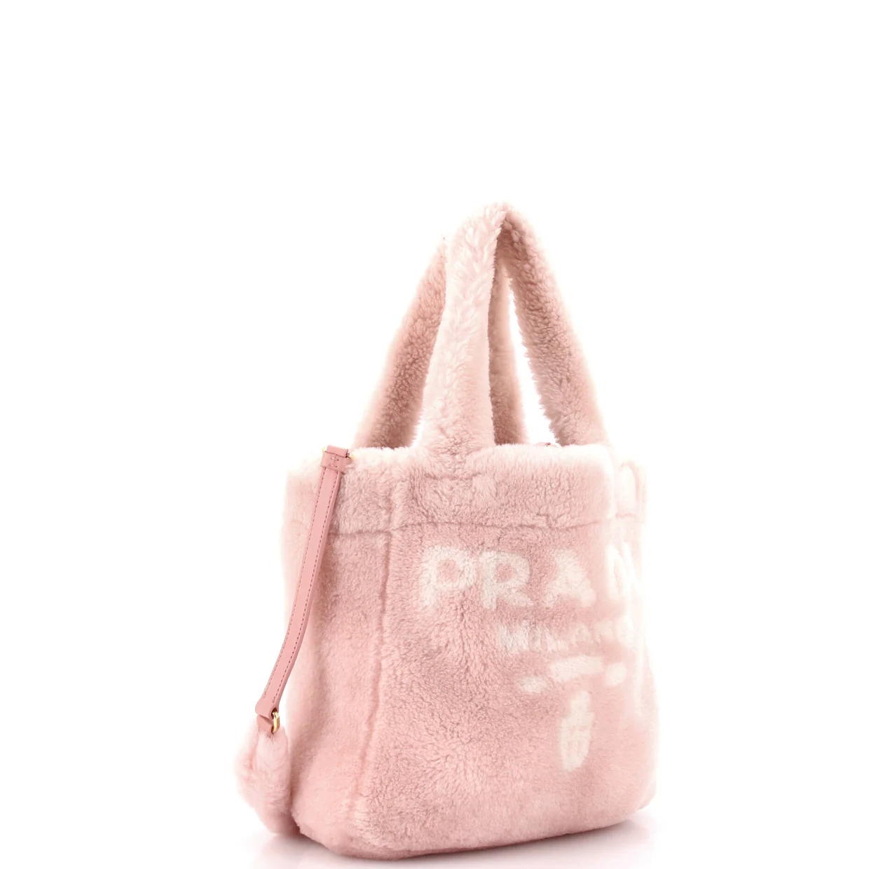 Logo Tote Shearling Small - Deep Luxury