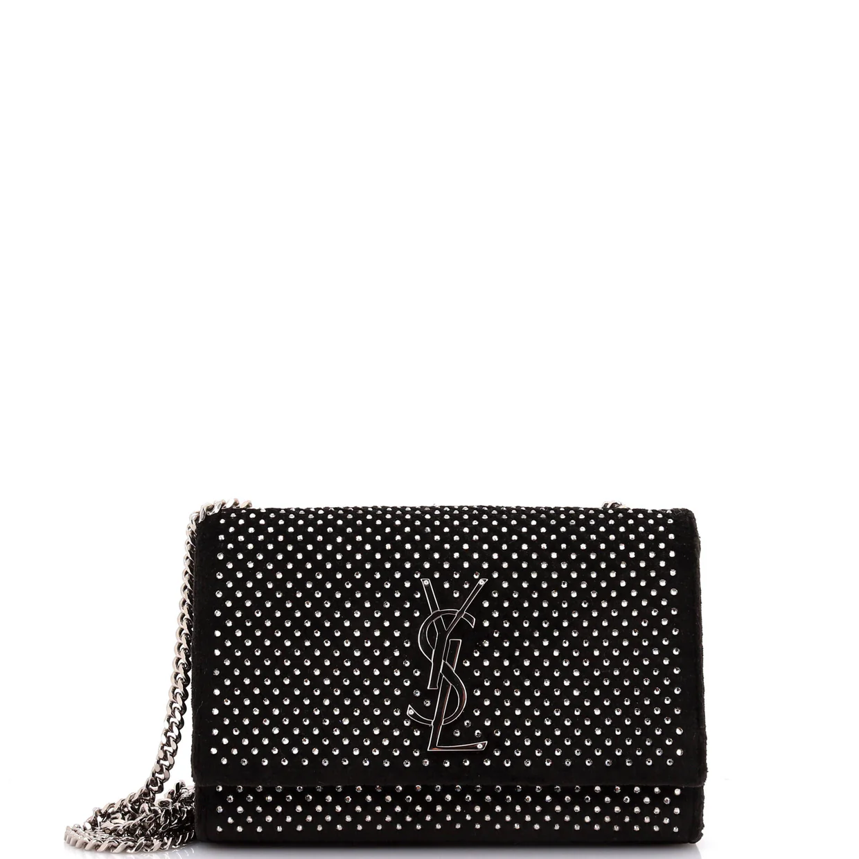 Classic Monogram Crossbody Bag Embellished Velvet Medium - Deep Luxury