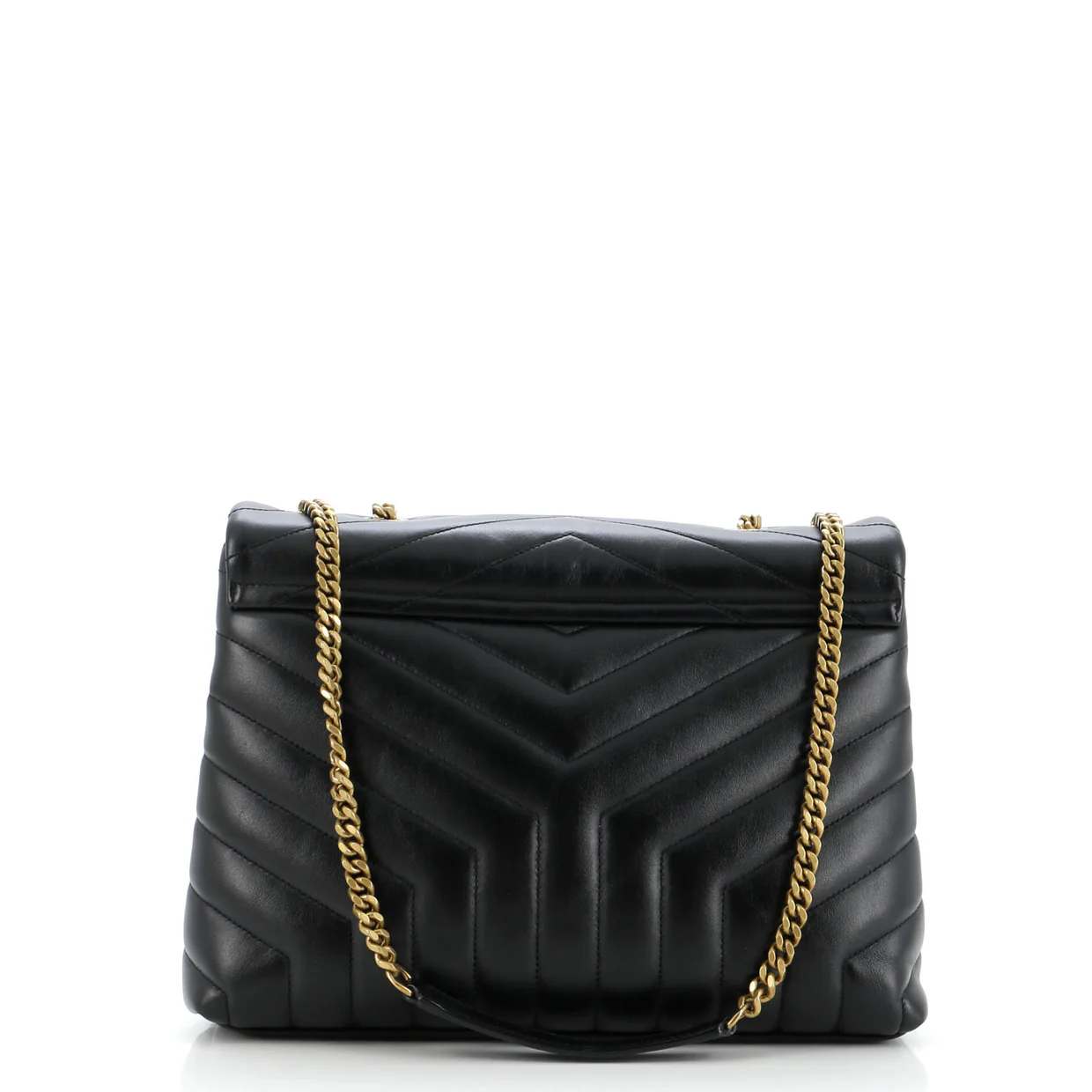 Loulou Shoulder Bag Matelasse Chevron Leather Medium - Deep Luxury