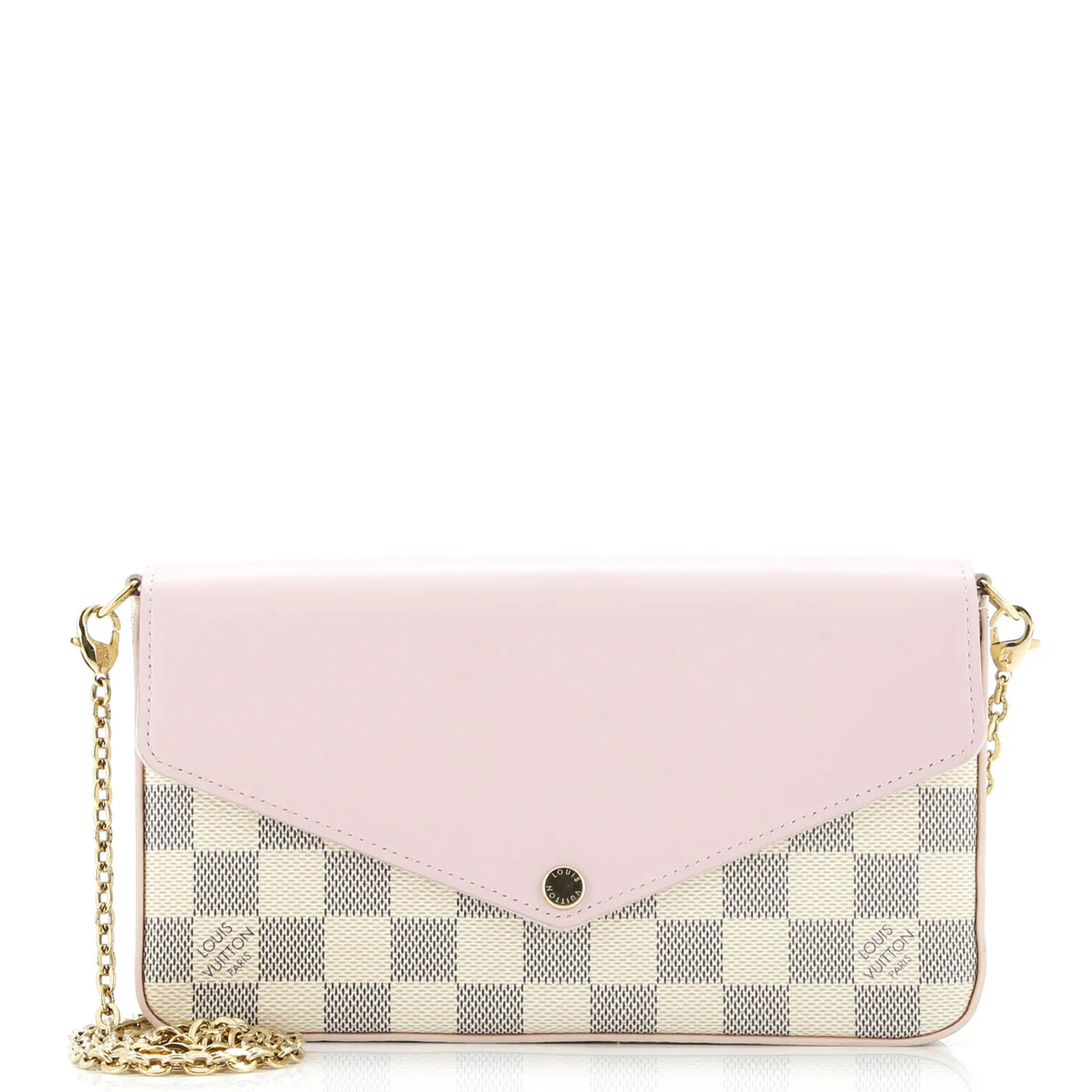 Felicie Pochette Damier and Leather - Deep Luxury