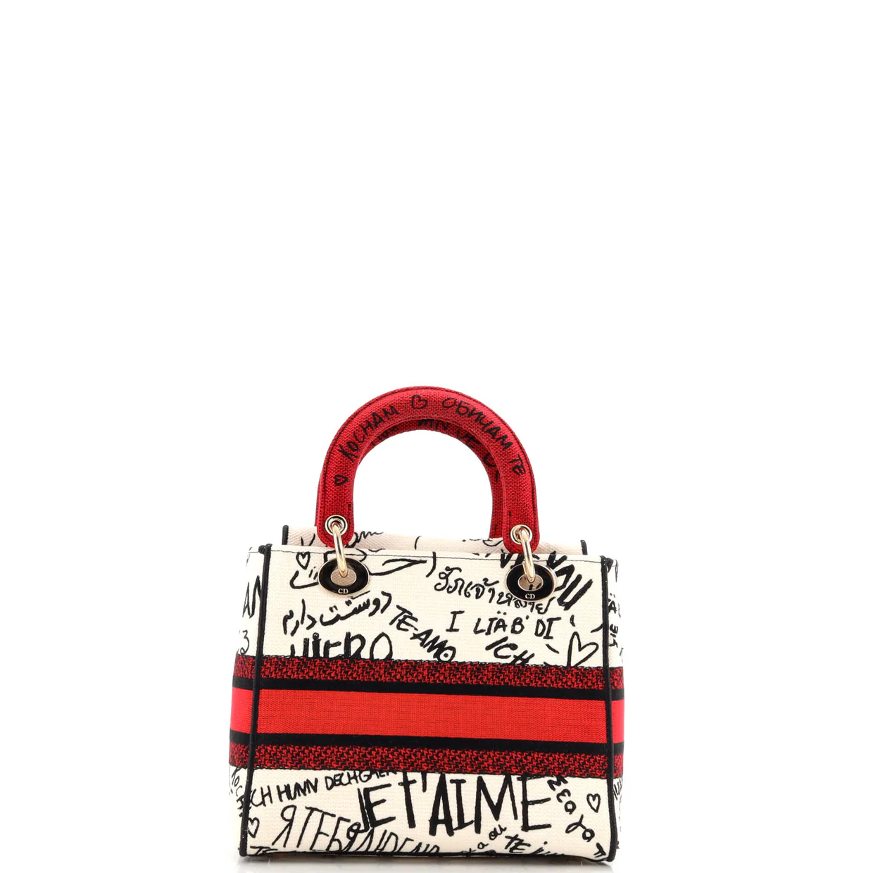 Lady D-Lite Bag Embroidered Canvas Medium - Deep Luxury