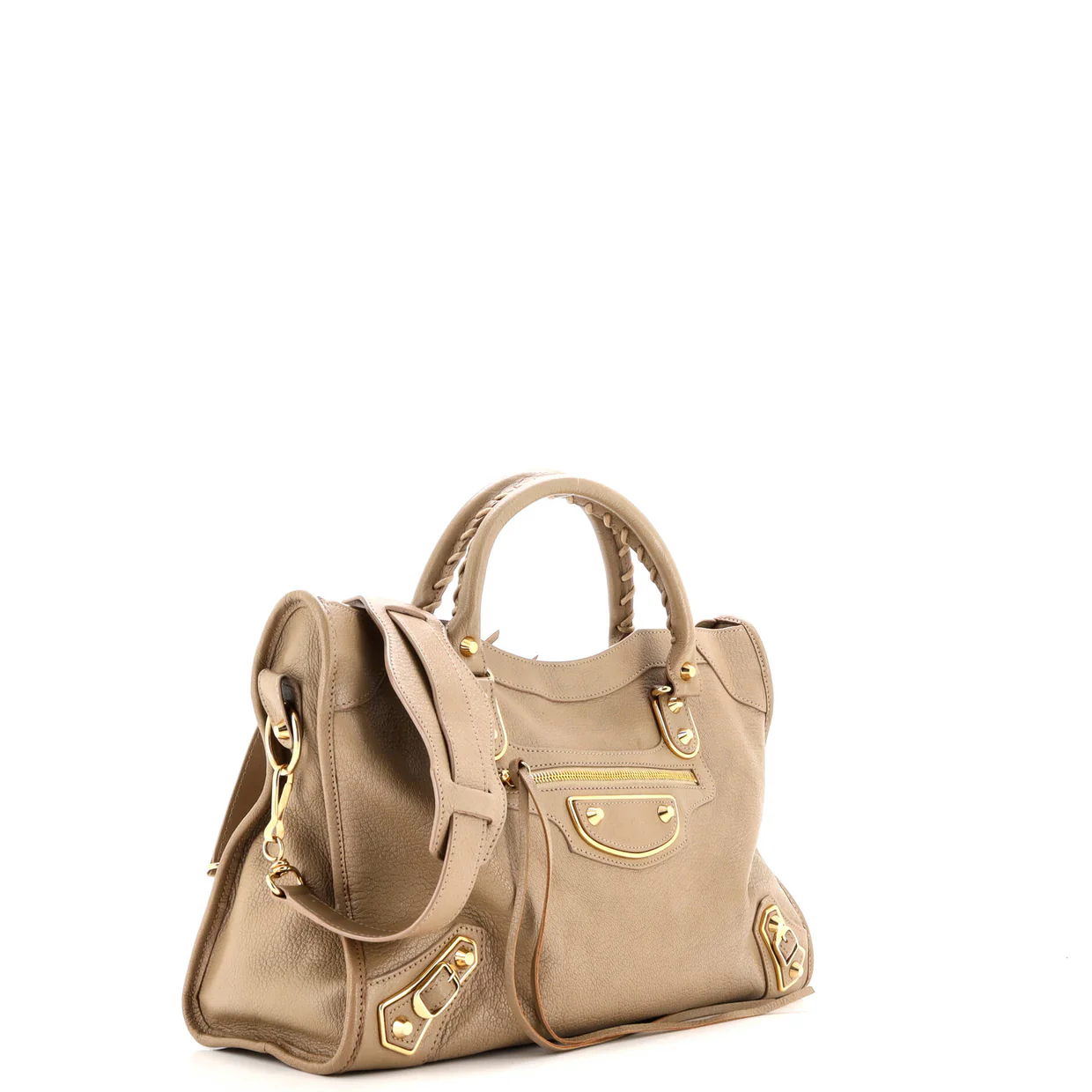 City Classic Metallic Edge Bag Leather Medium - Deep Luxury