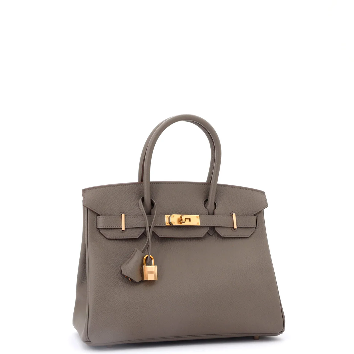 Birkin Handbag Grey Epsom with Rose Gold Hardware 30 - Deep Luxury