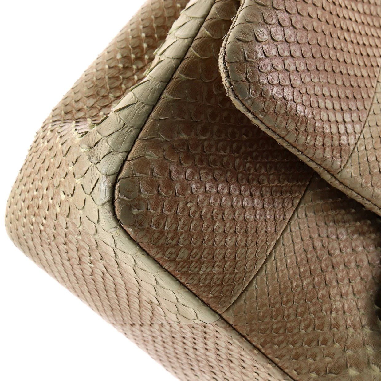 Classic Double Flap Bag Python Jumbo - Deep Luxury