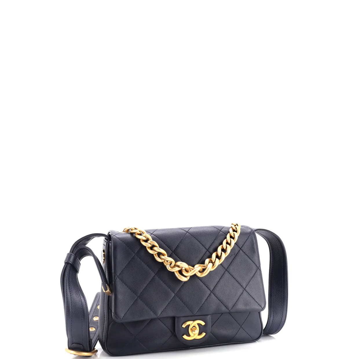 Easy Mood Flap Bag Quilted Calfskin Medium - Deep Luxury