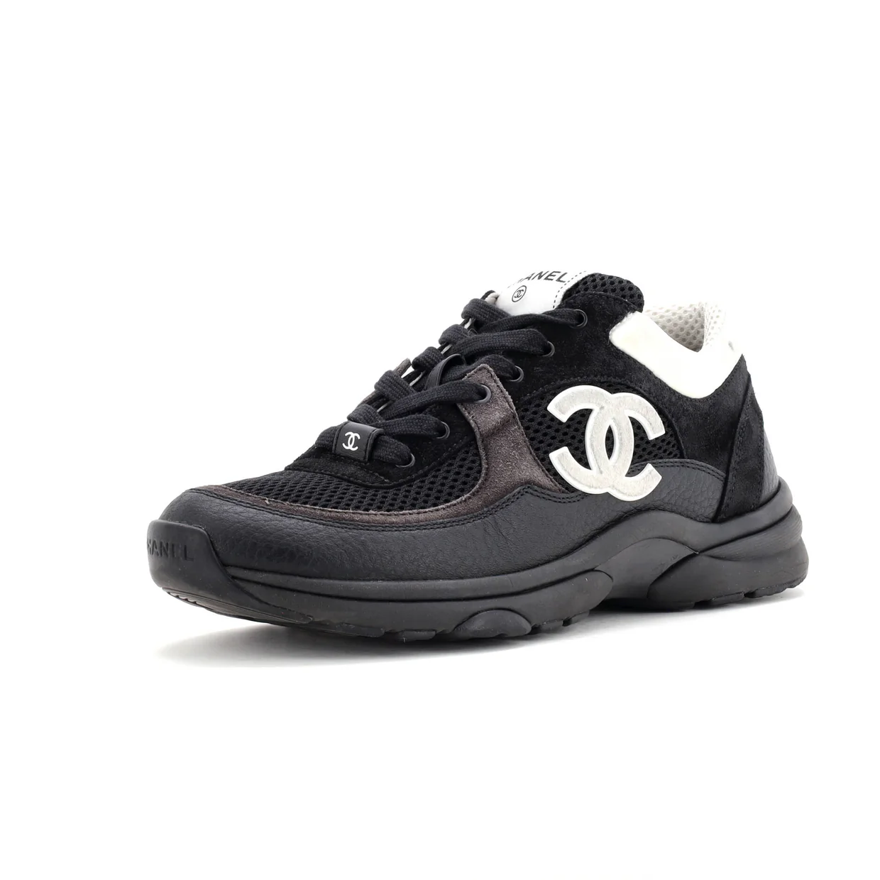 Women's CC Low-Top Sneakers Leather and Mesh - Deep Luxury