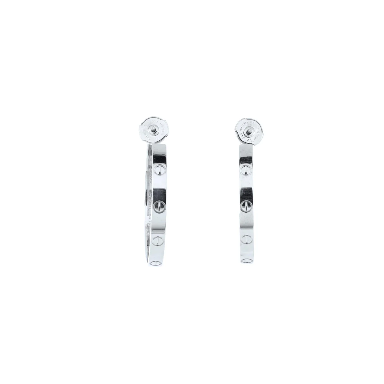 Love Hoop Earrings 18K White Gold Large - Deep Luxury