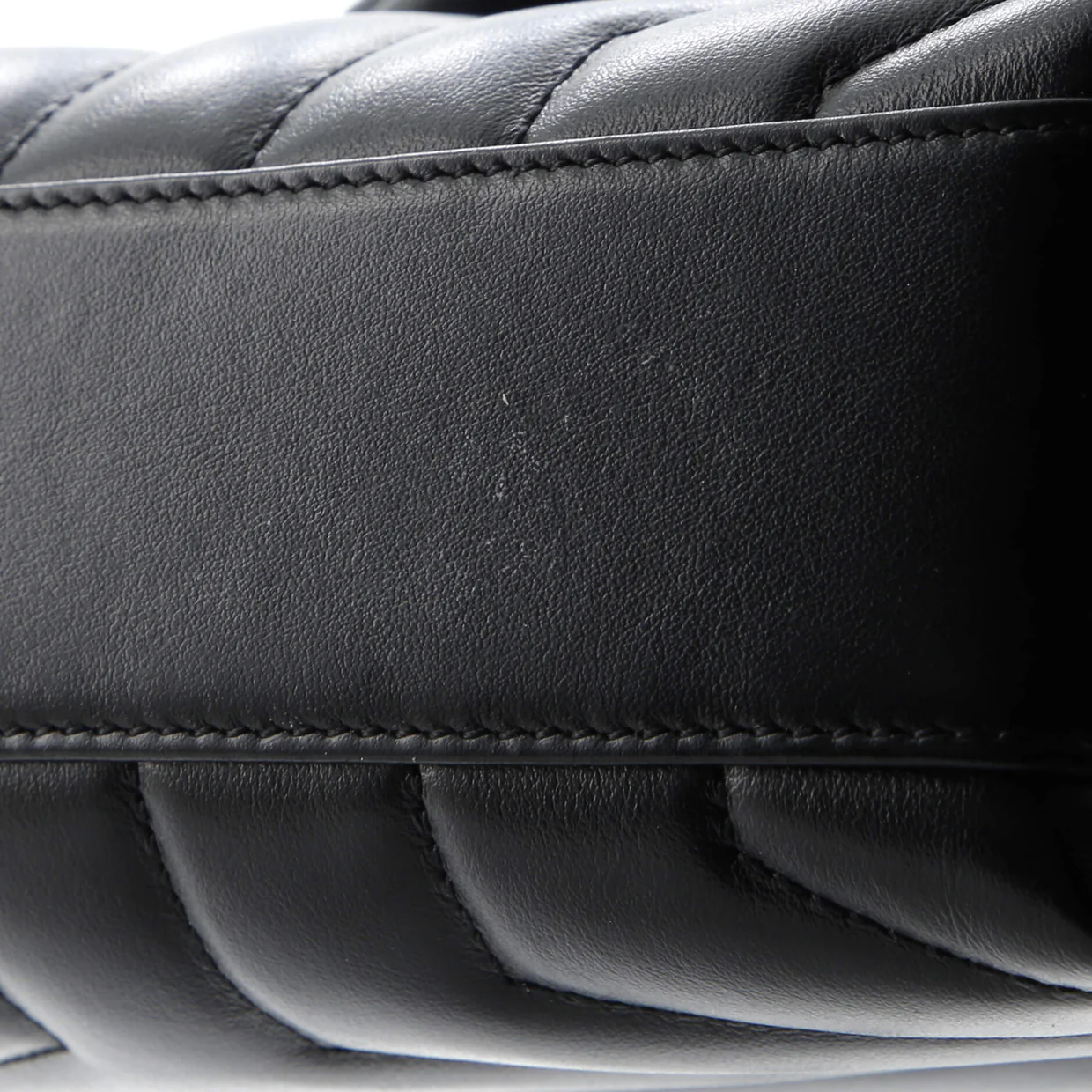 Loulou Shoulder Bag Matelasse Chevron Leather Toy - Deep Luxury